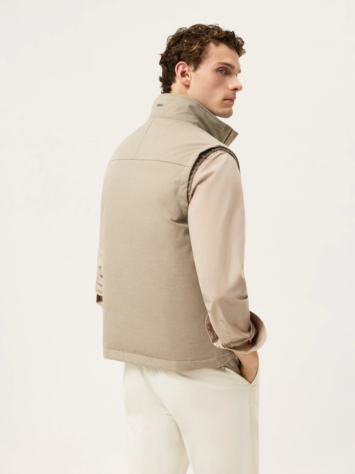 Real Down Waiscoat With Metal Logo Plate - Image 4