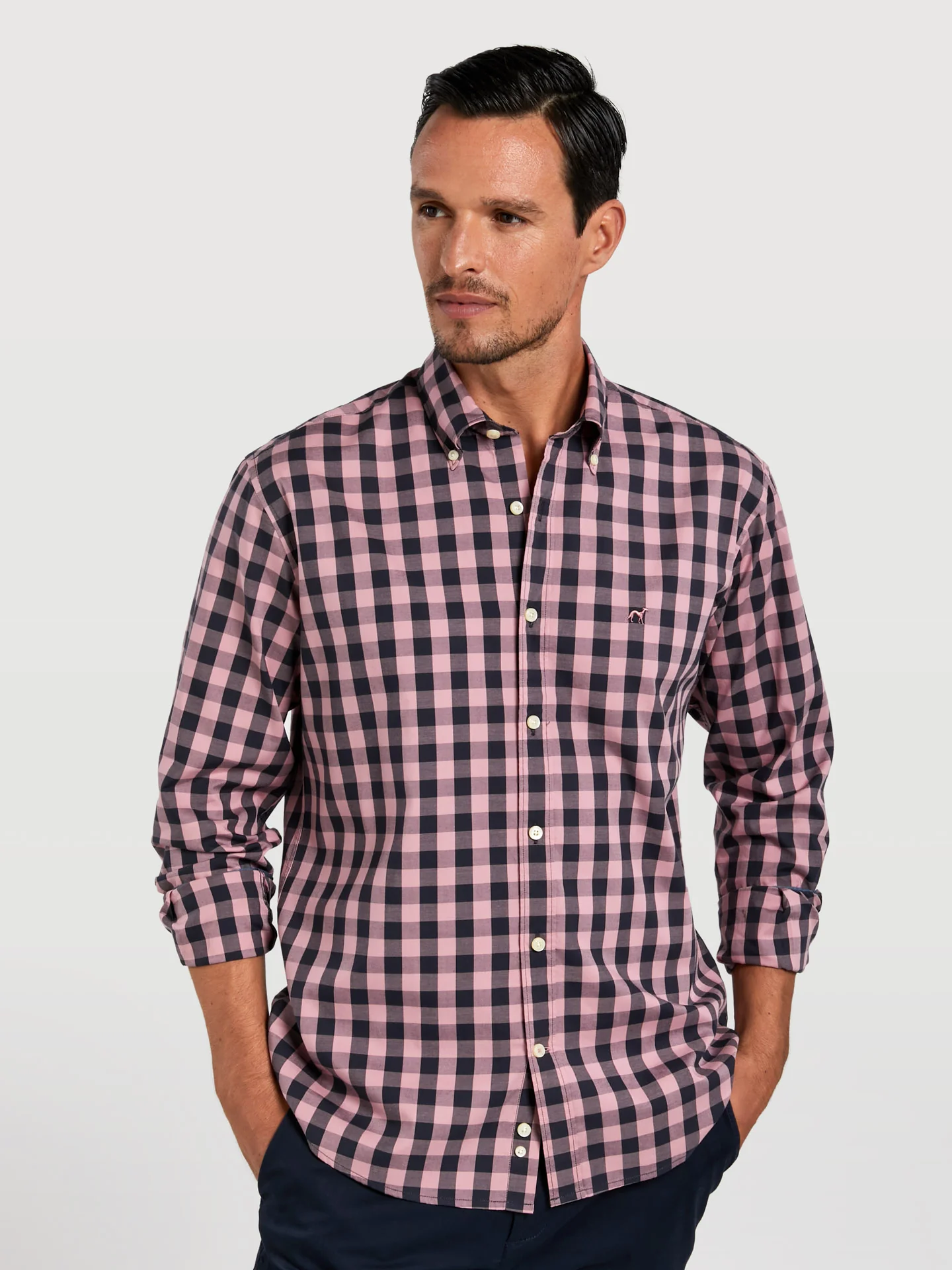 Regular fit 100% bci cotton checks oxford shirt