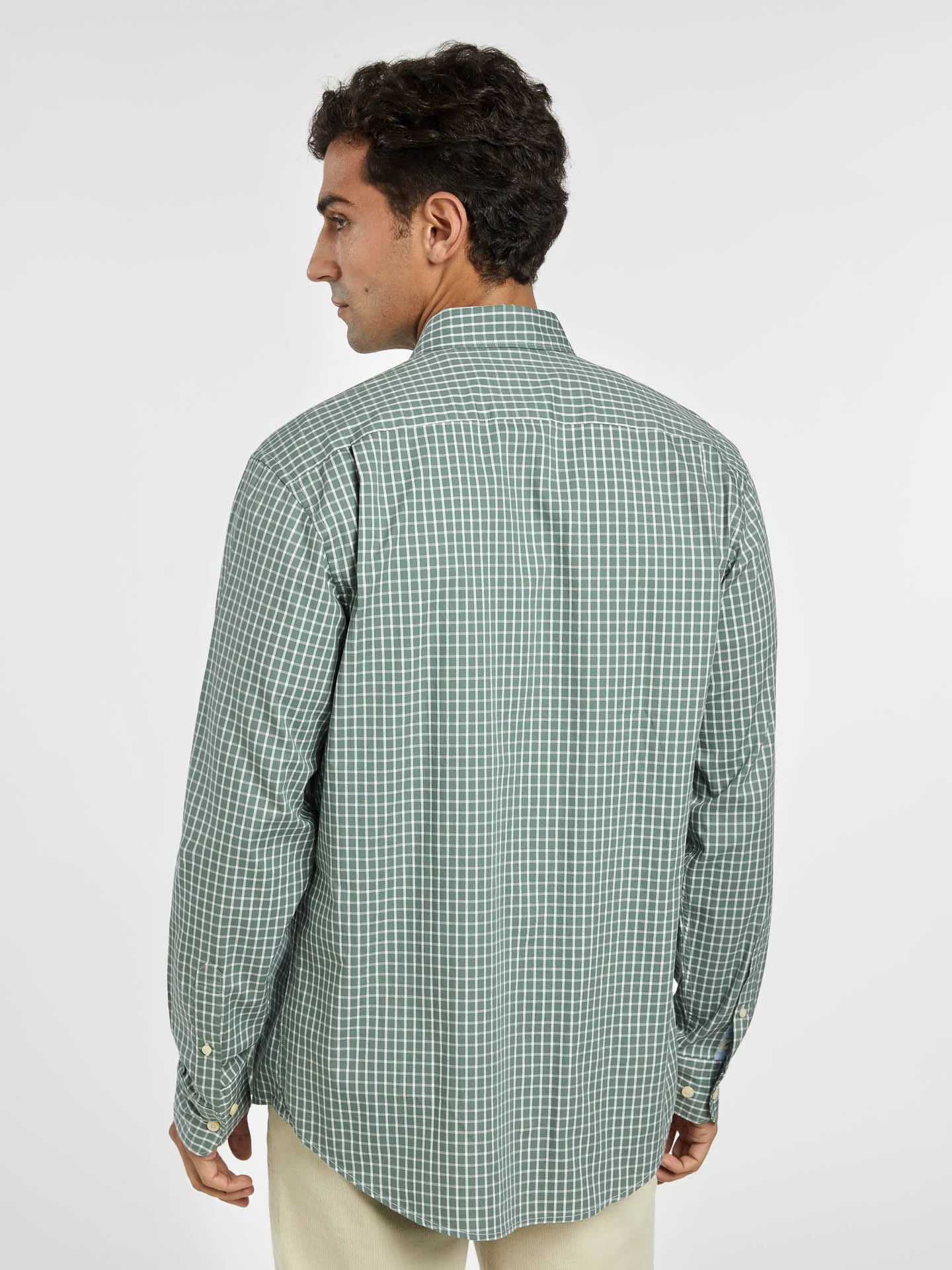 Regular fit 100%BCI cotton checks oxford shirt - Image 3