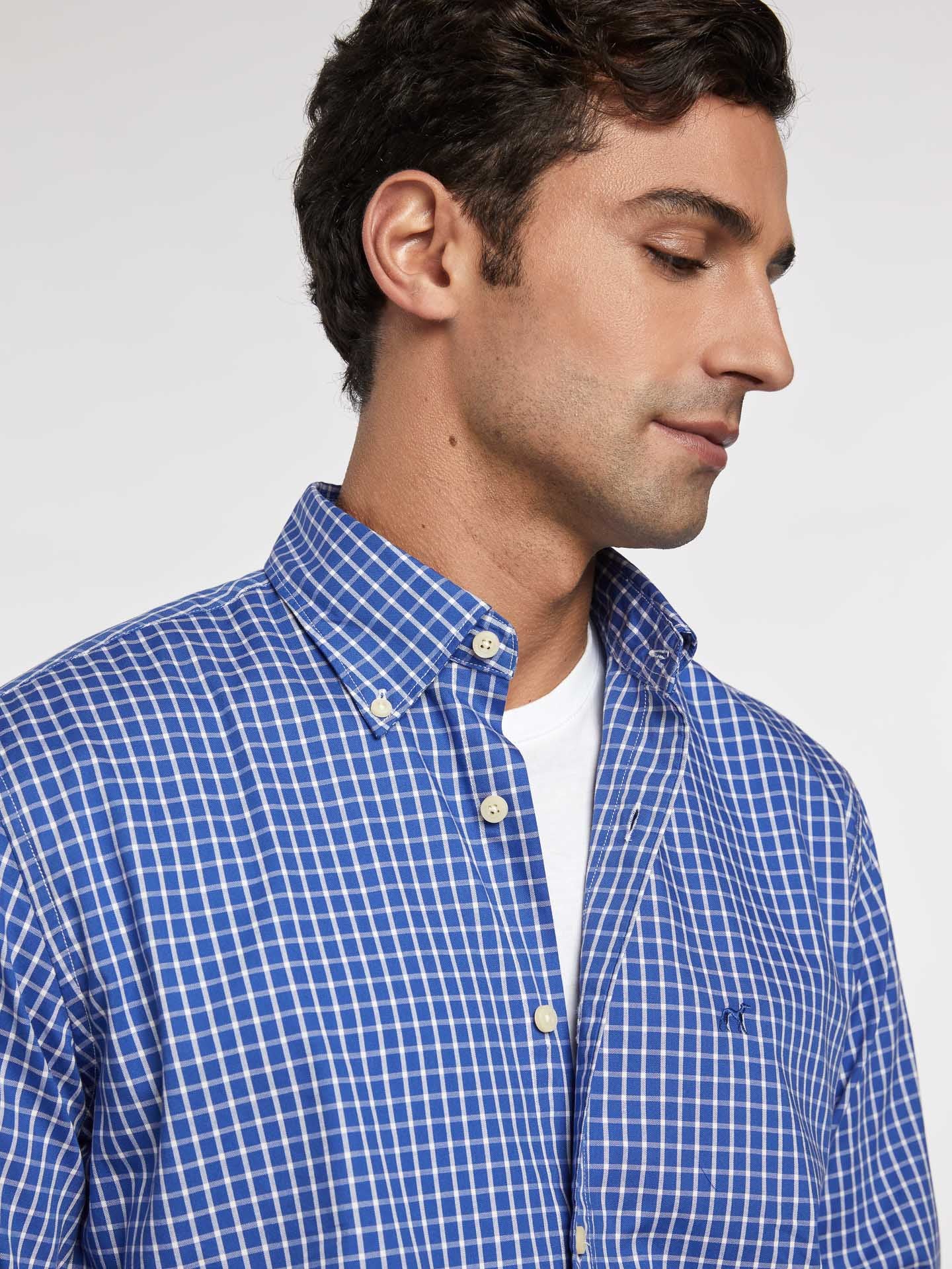 Regular fit 100%BCI cotton checks oxford shirt - Image 2