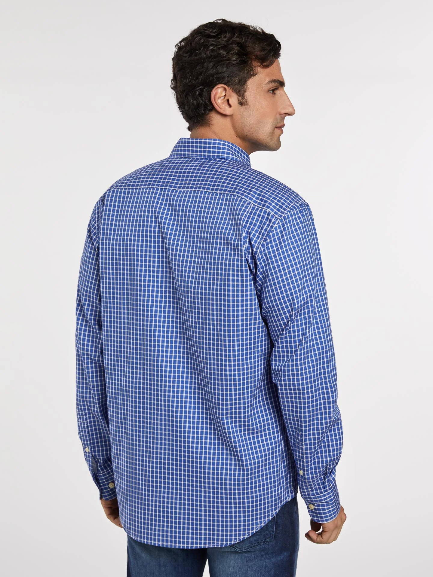 Regular fit 100%BCI cotton checks oxford shirt - Image 3