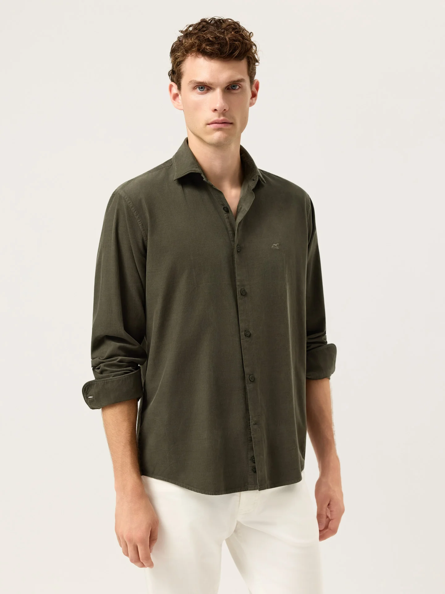 Regular Fit Baby Corduroy Shirt With Pigment-Dyed Finish - Image 6