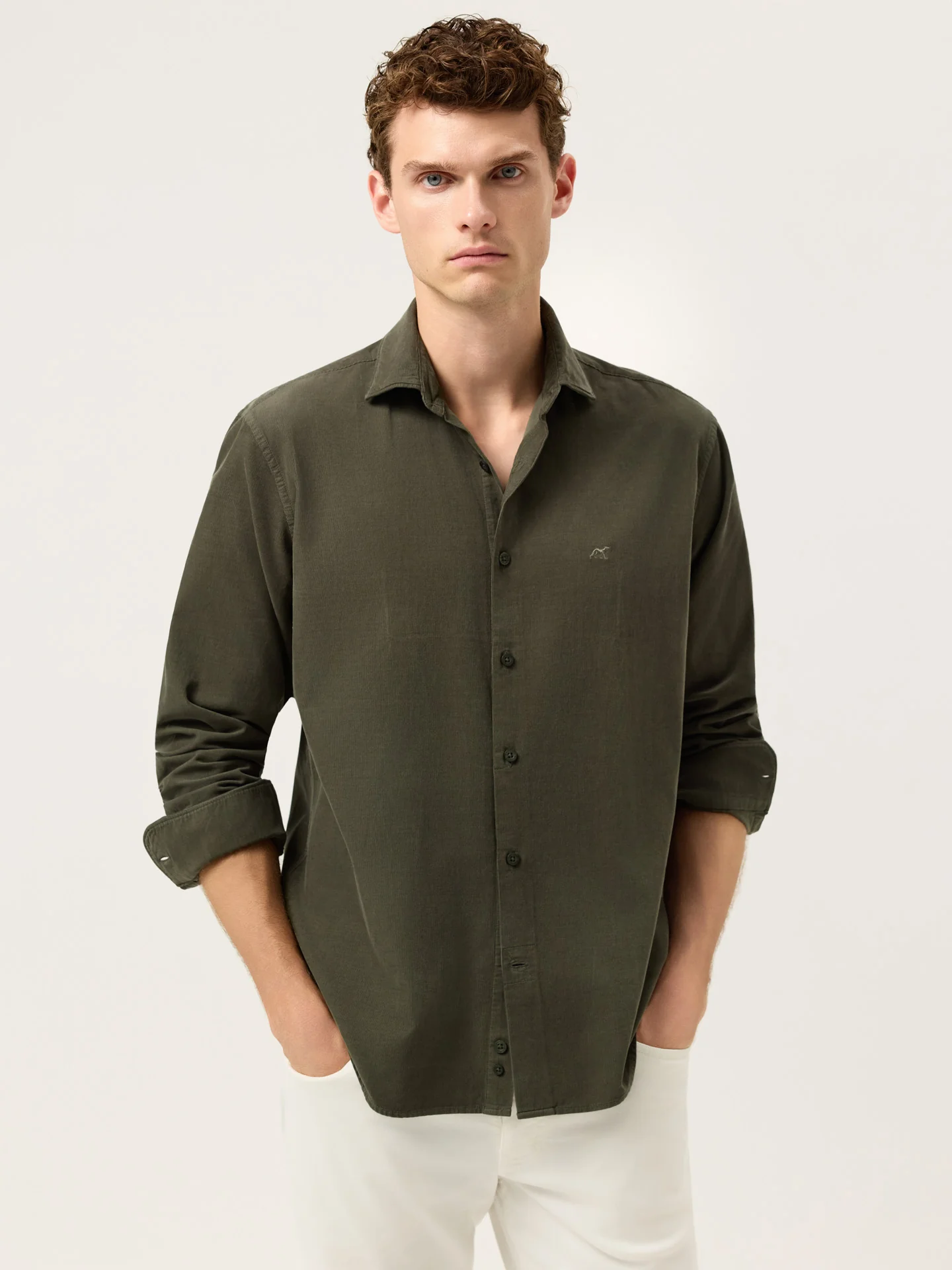 Regular Fit Baby Corduroy Shirt With Pigment-Dyed Finish - Image 9