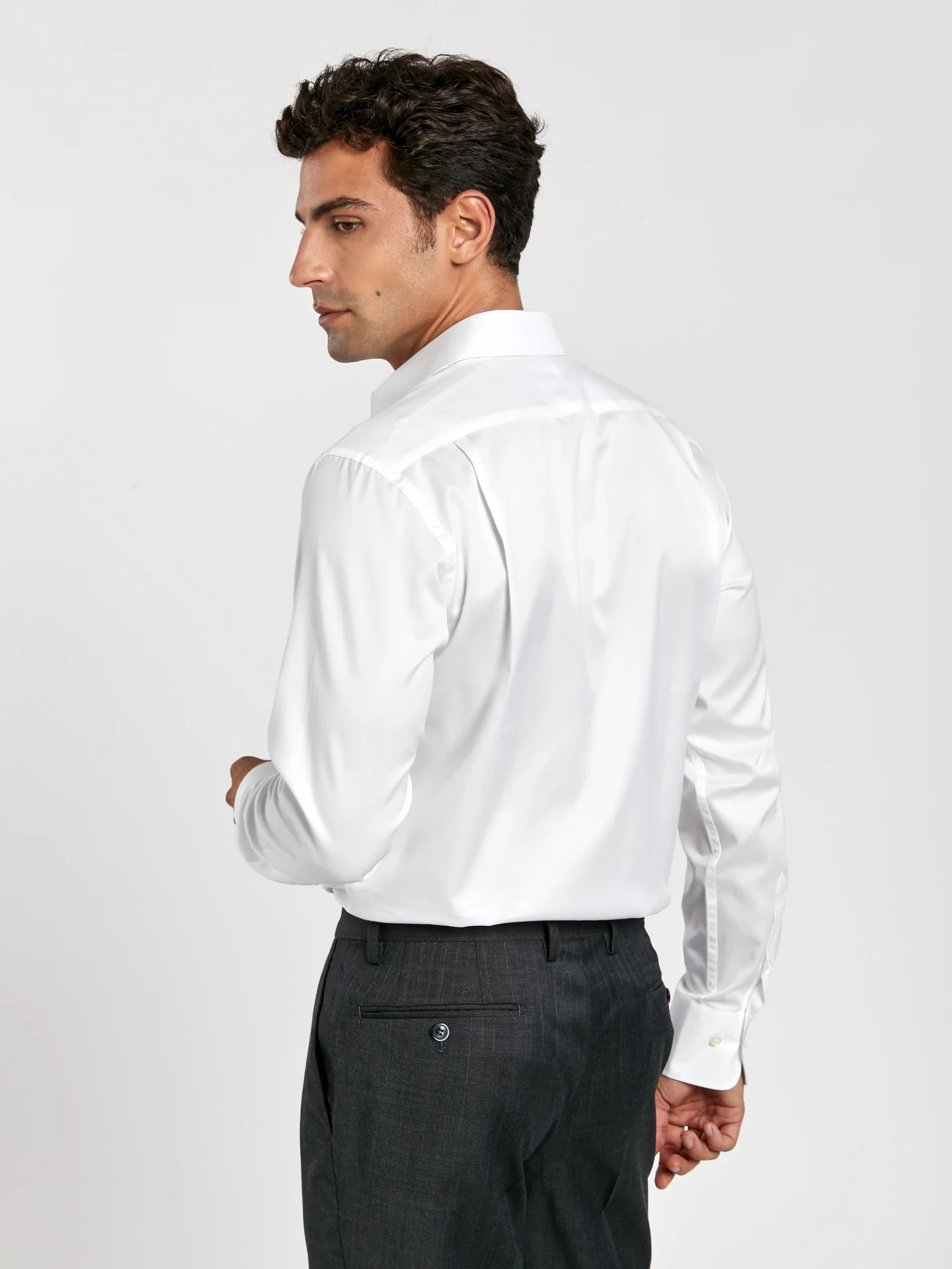 Regular fit business plain twill formal shirt - Image 6