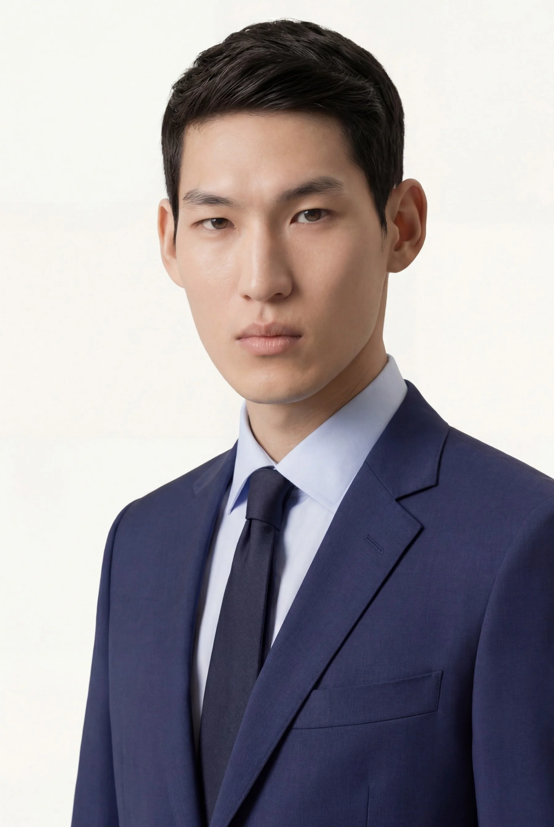 Regular Fit Business Twill Cotton Shirt with Oxford Collar