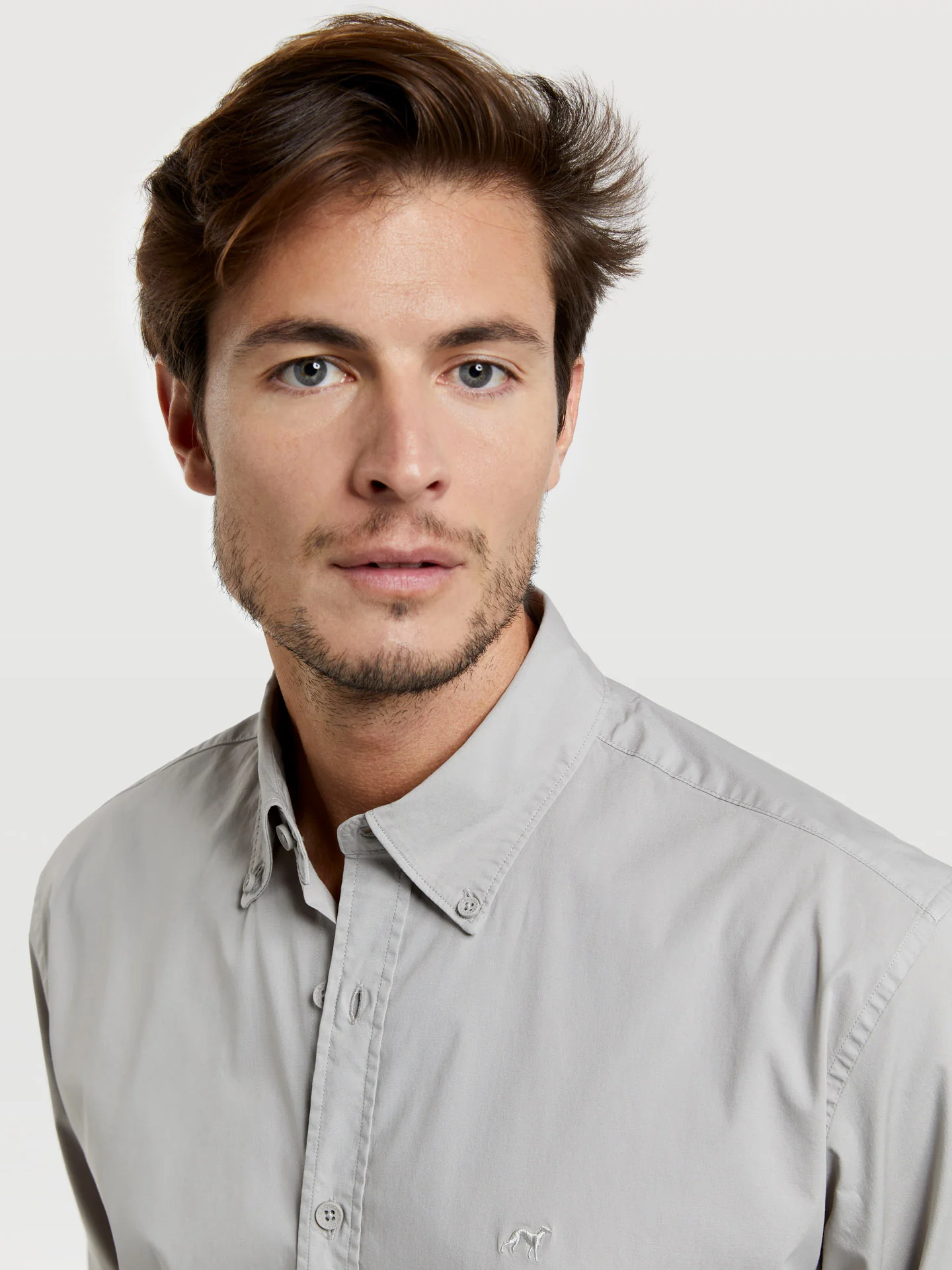 Regular fit comfort poplin garment dye shirt - Image 14