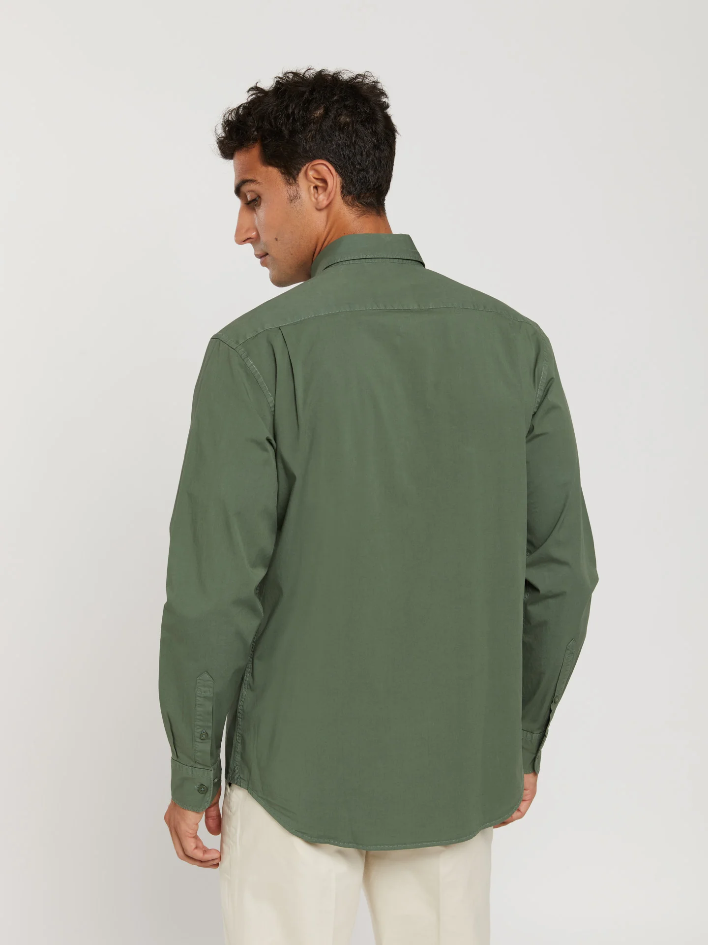 Regular fit comfort poplin garment dye shirt - Image 19