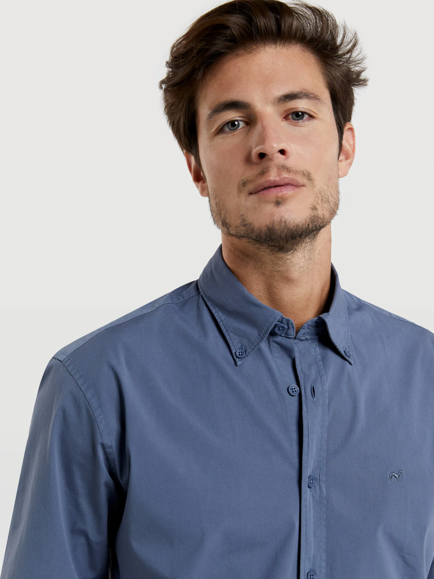Regular fit comfort poplin garment dye shirt - Image 23