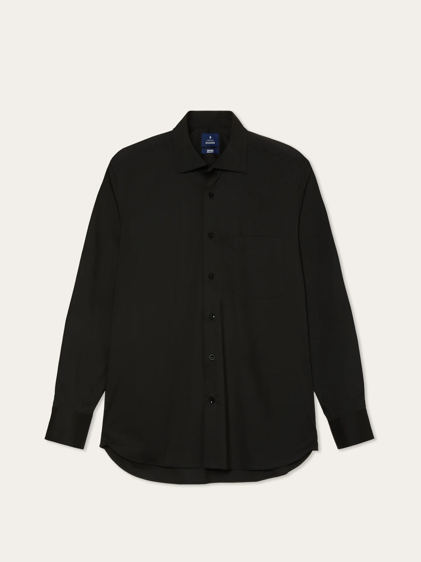 Regular Fit Cotton Stretch Travel Shirt With Oxford Collar and Chest Pocket. - Image 4