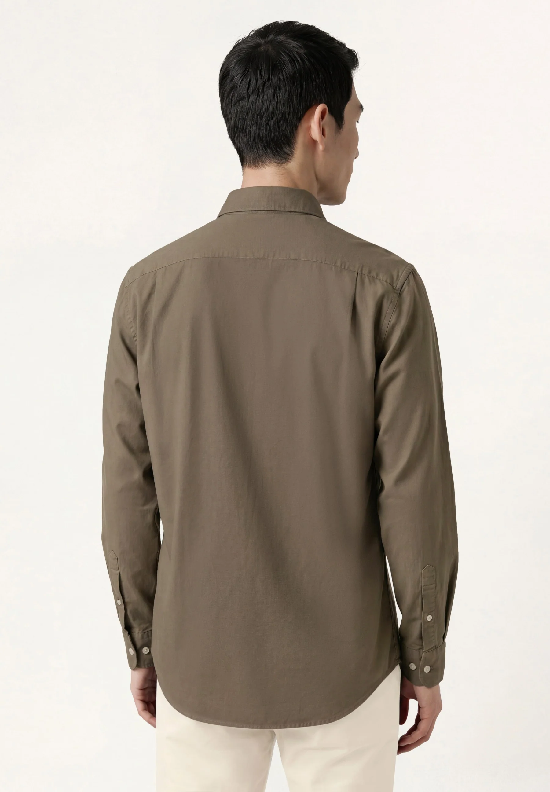 Regular Fit Garment Dye Open Oxford Shirt in Comfort Cotton - Image 3