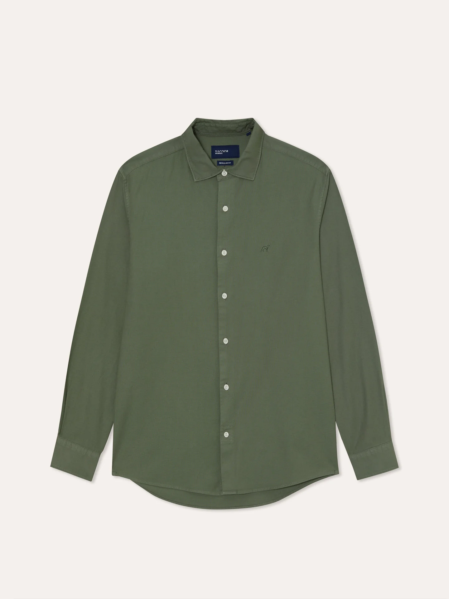 Regular Fit Garment Dye Open Oxford Shirt in Comfort Cotton - Image 5