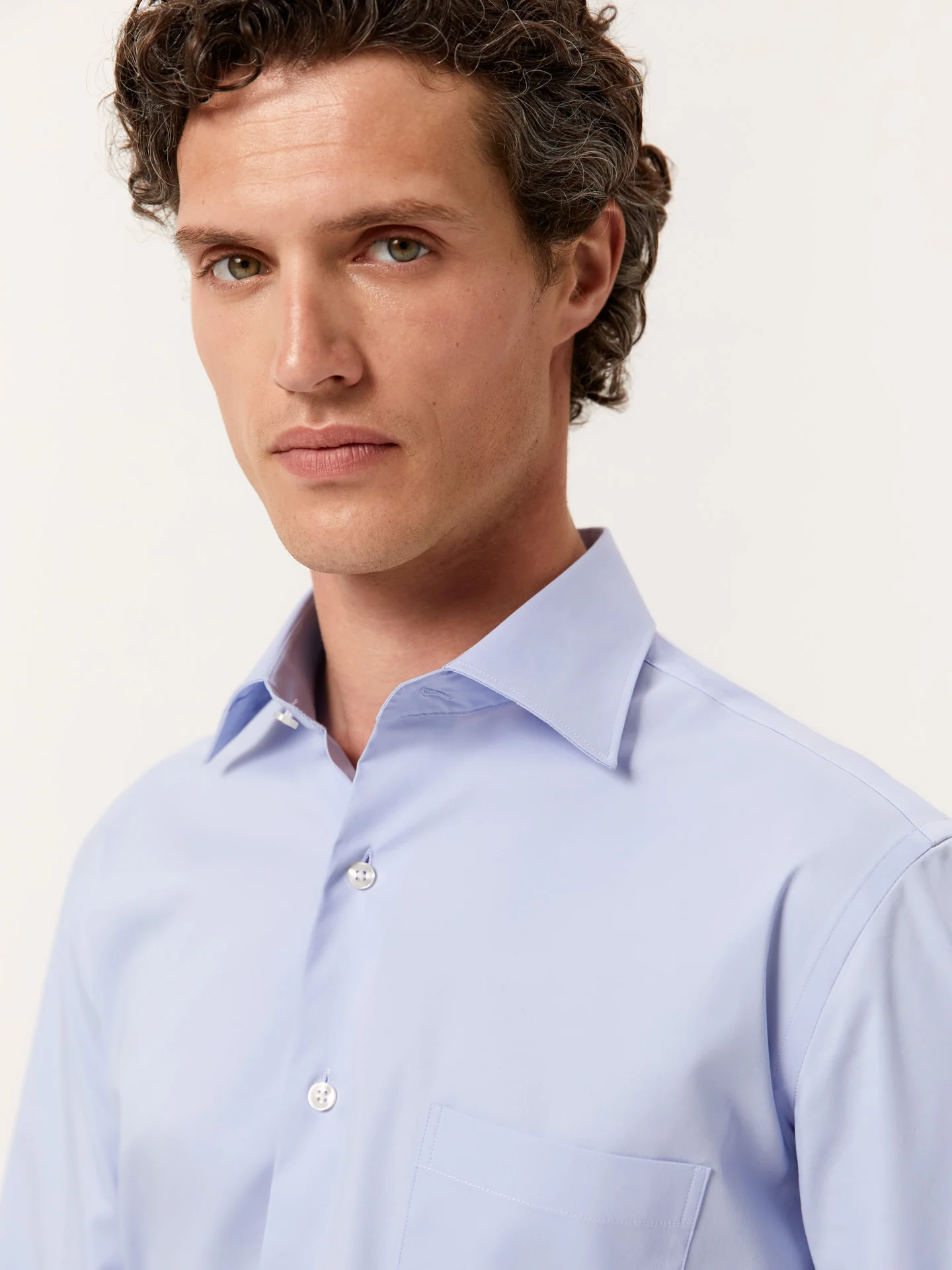 Regular Fit Performance Poplin Shirt with Oxford Collar - Image 5