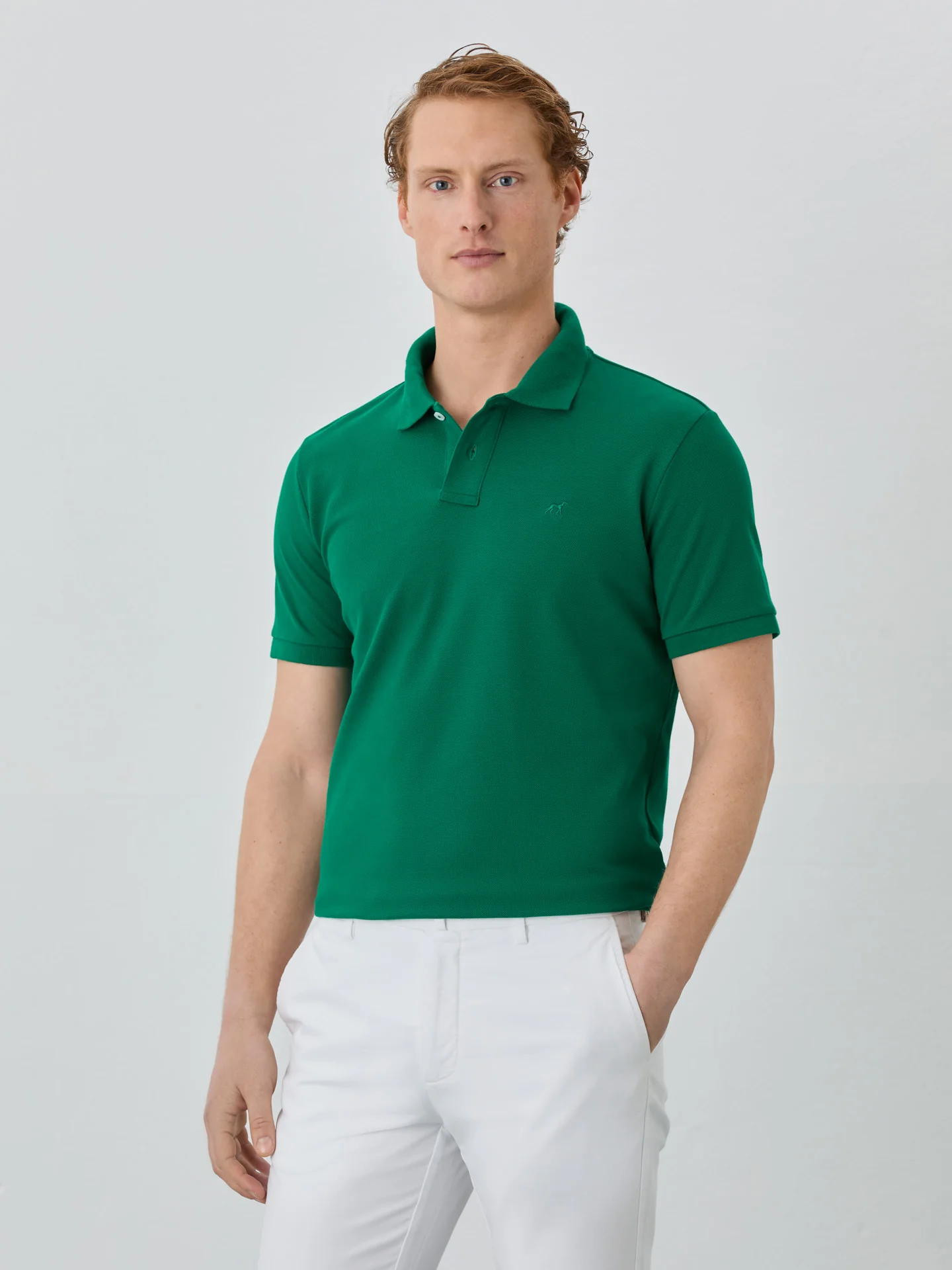 Regular Fit Piqué Polo With Logo Embroidery In 100% BCI Cotton - Image 13