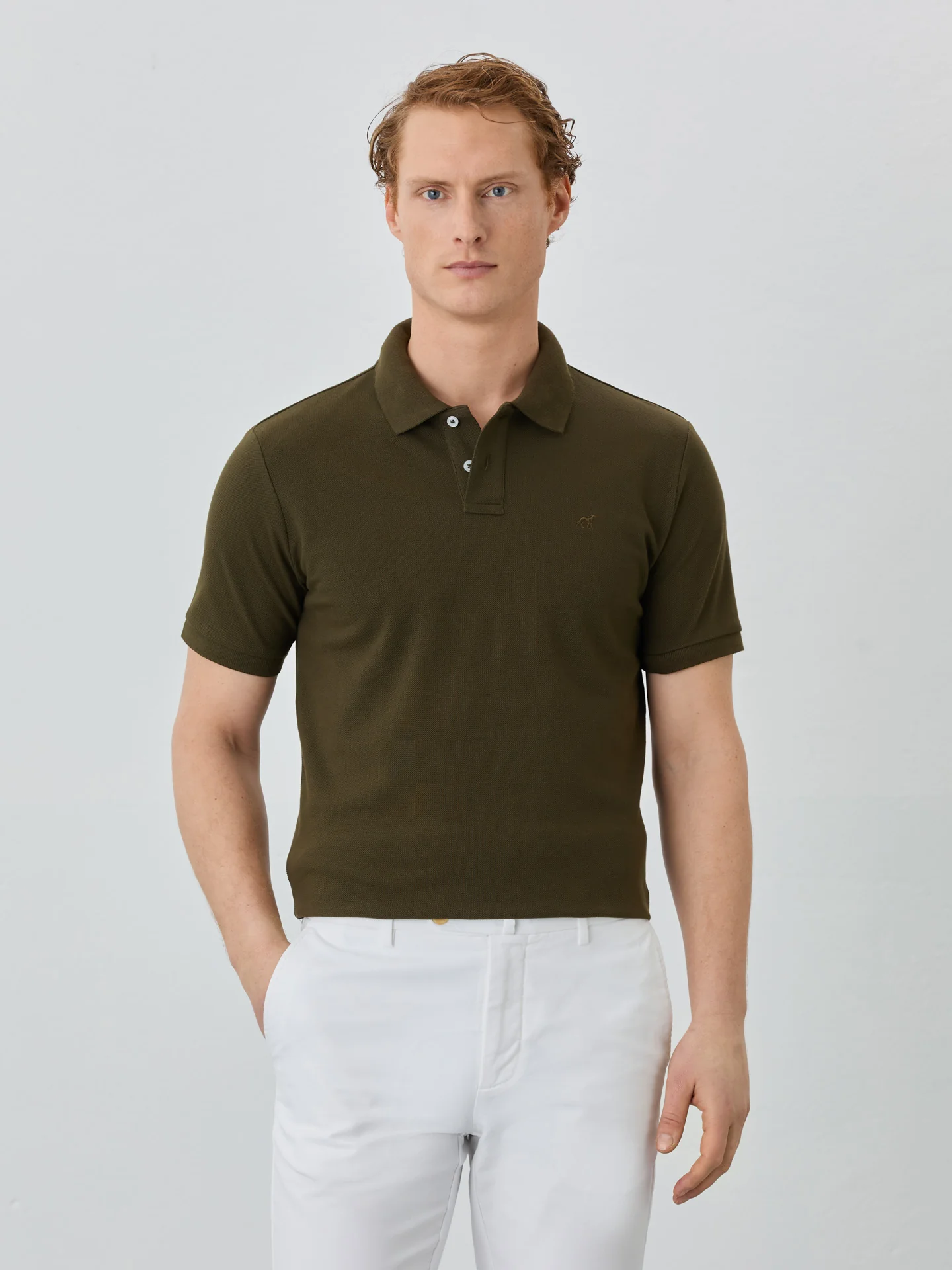 Regular Fit Piqué Polo With Logo Embroidery In 100% BCI Cotton - Image 16