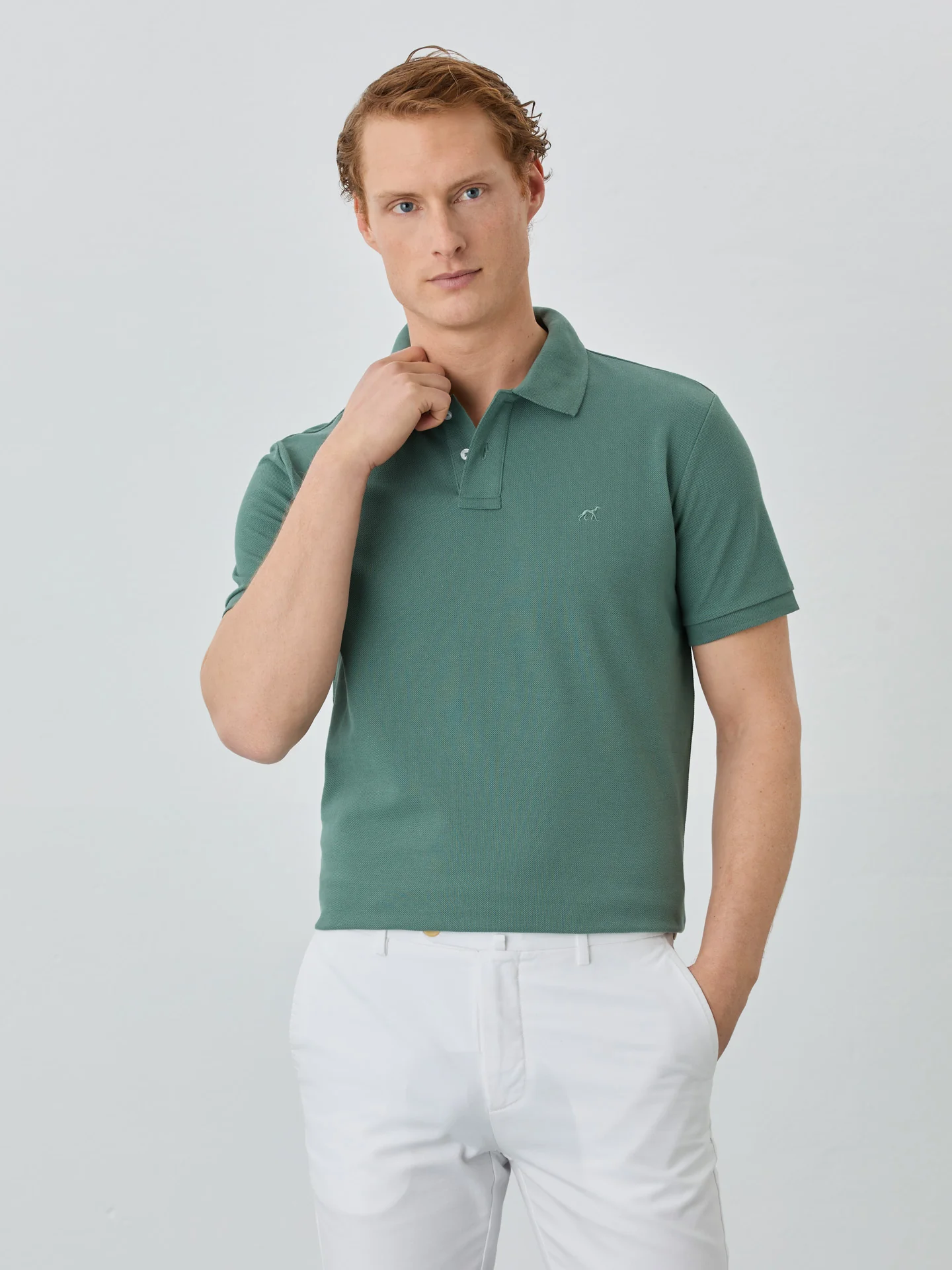 Regular Fit Piqué Polo With Logo Embroidery In 100% BCI Cotton - Image 32