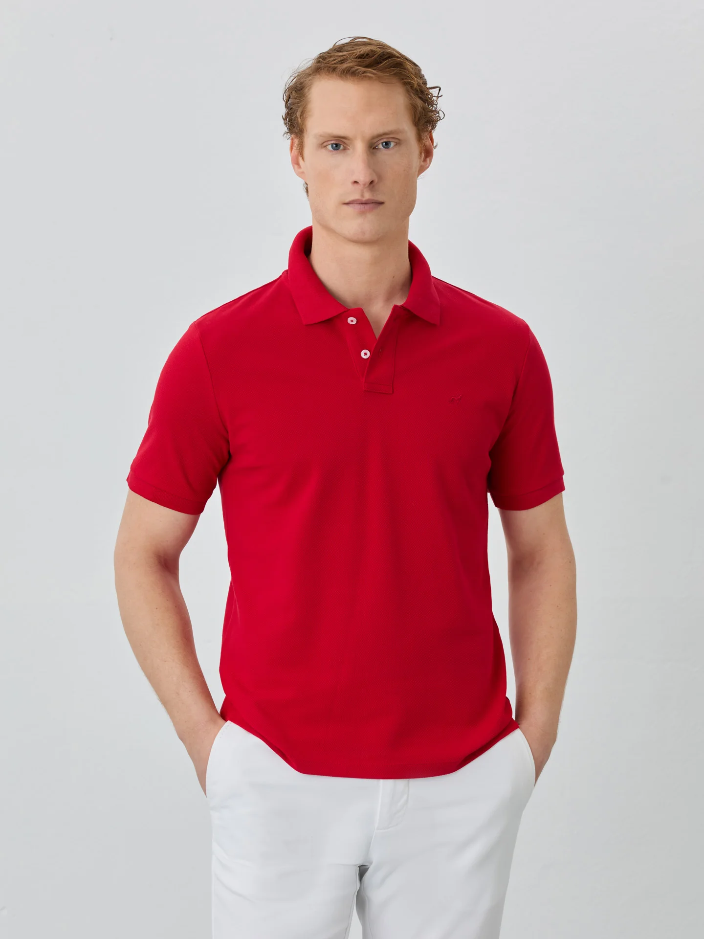 Regular Fit Piqué Polo With Logo Embroidery In 100% BCI Cotton - Image 38