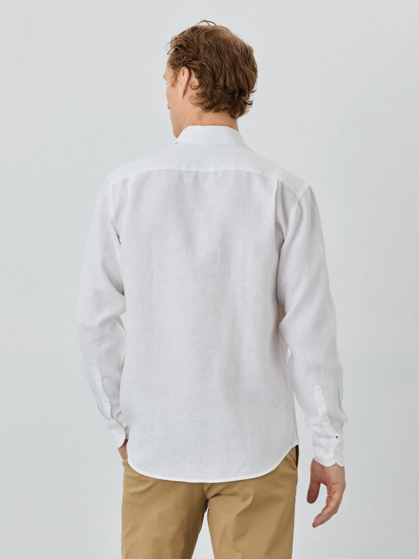 Regular Fit Shirt With Patch Pockets In Linen - Image 4