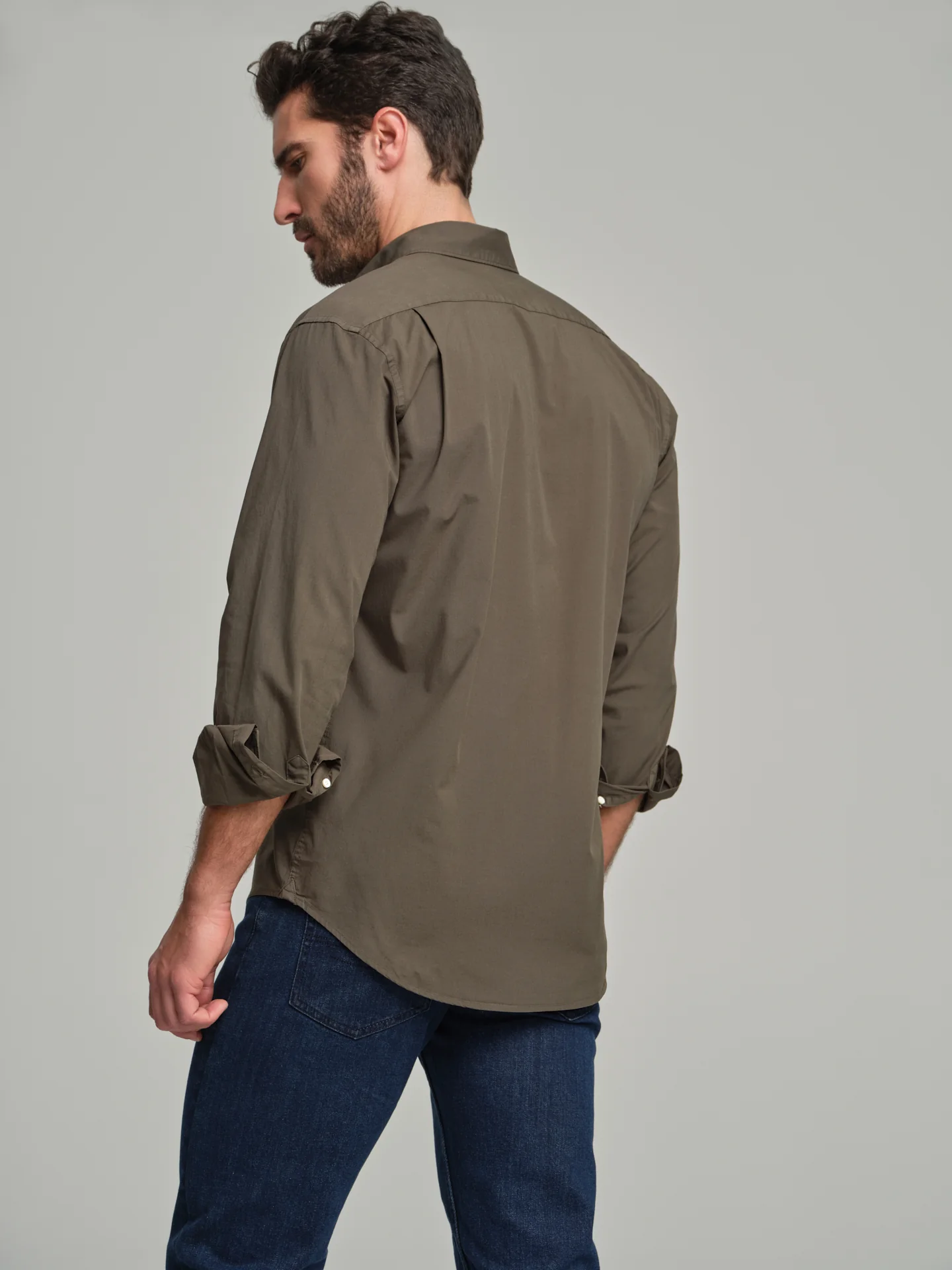 Regular fit sport poplin garment dye shirt - Image 11