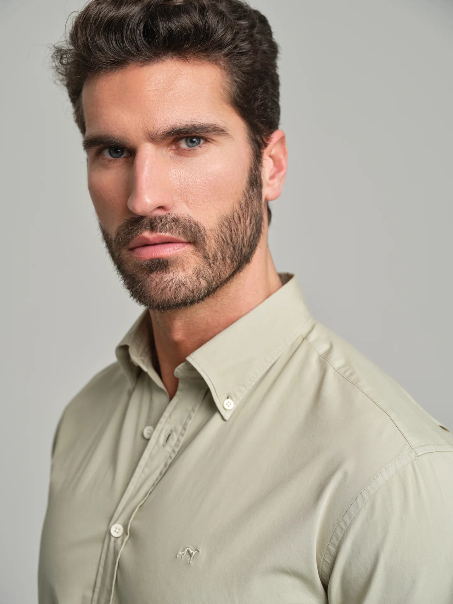 Regular fit sport poplin garment dye shirt - Image 20