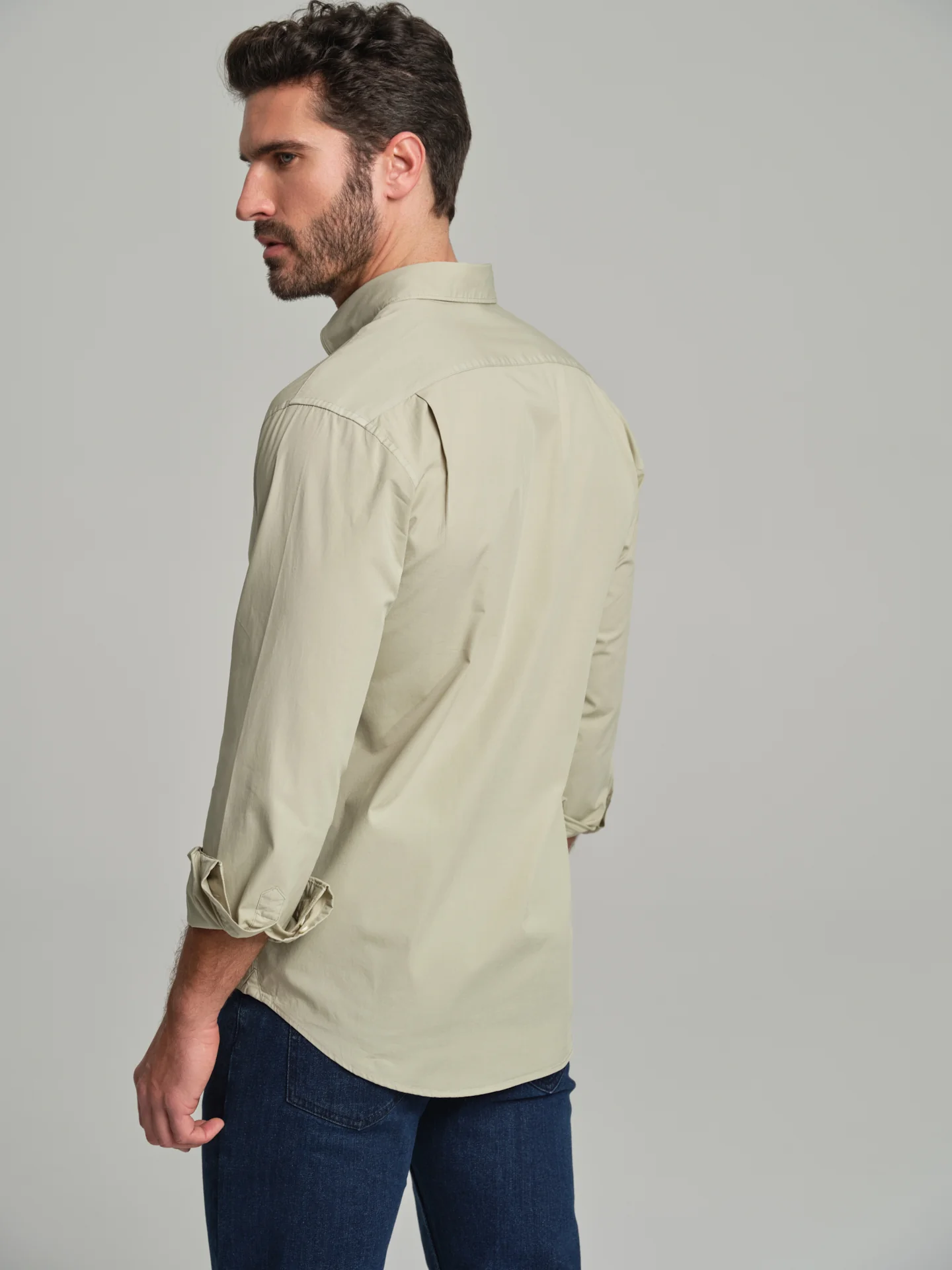 Regular fit sport poplin garment dye shirt - Image 21