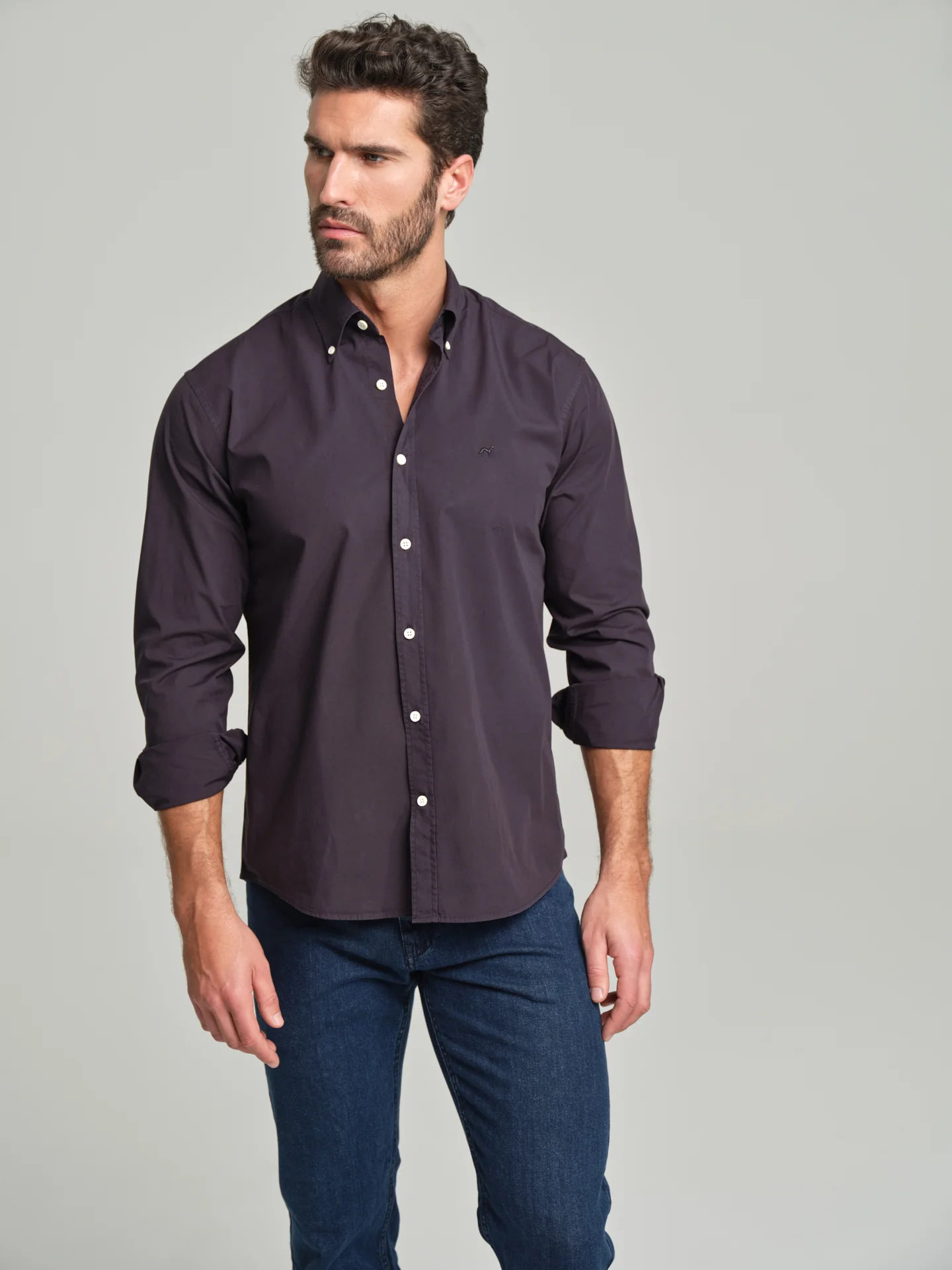 Regular fit sport poplin garment dye shirt - Image 5