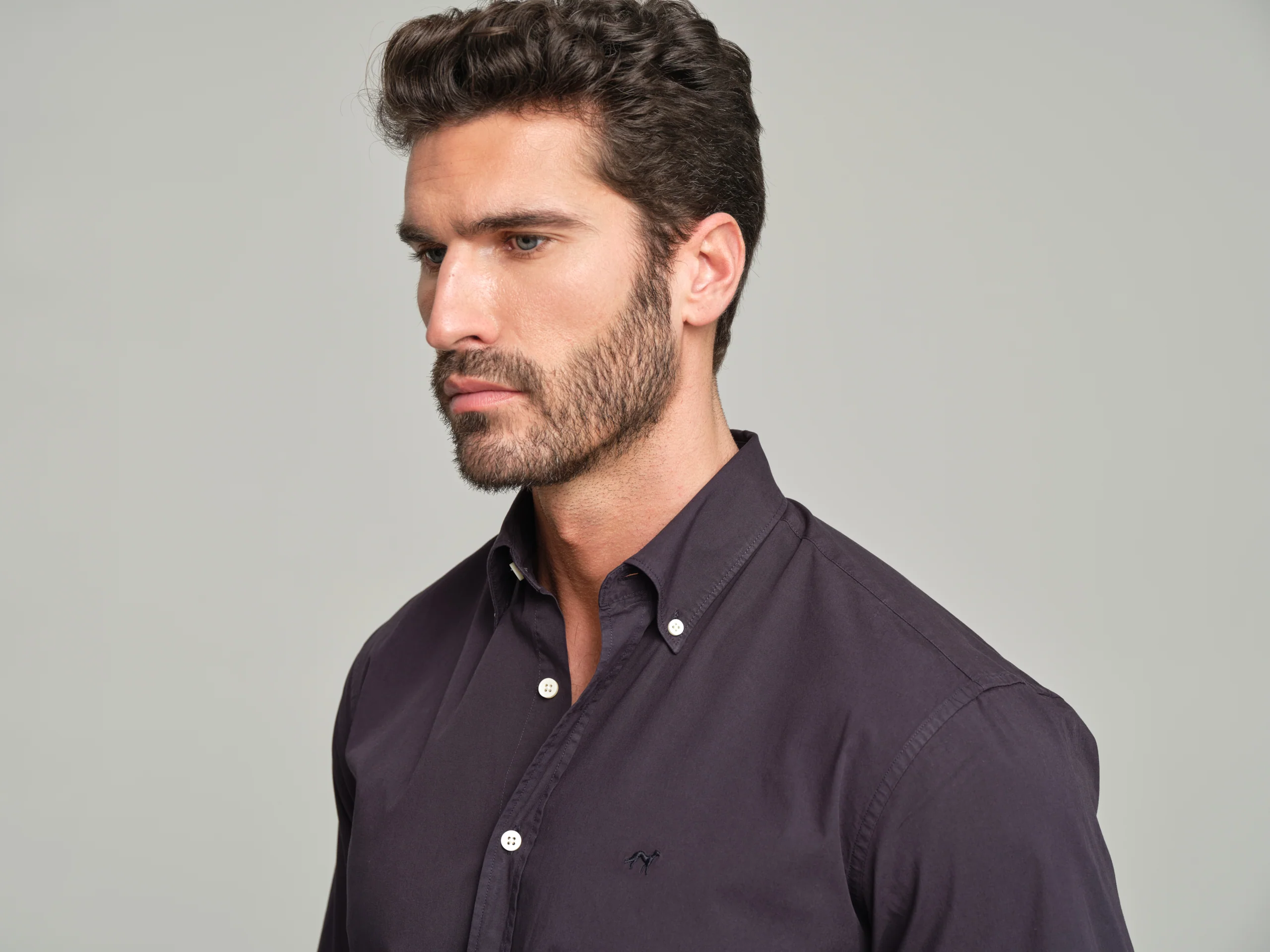 Regular fit sport poplin garment dye shirt - Image 8