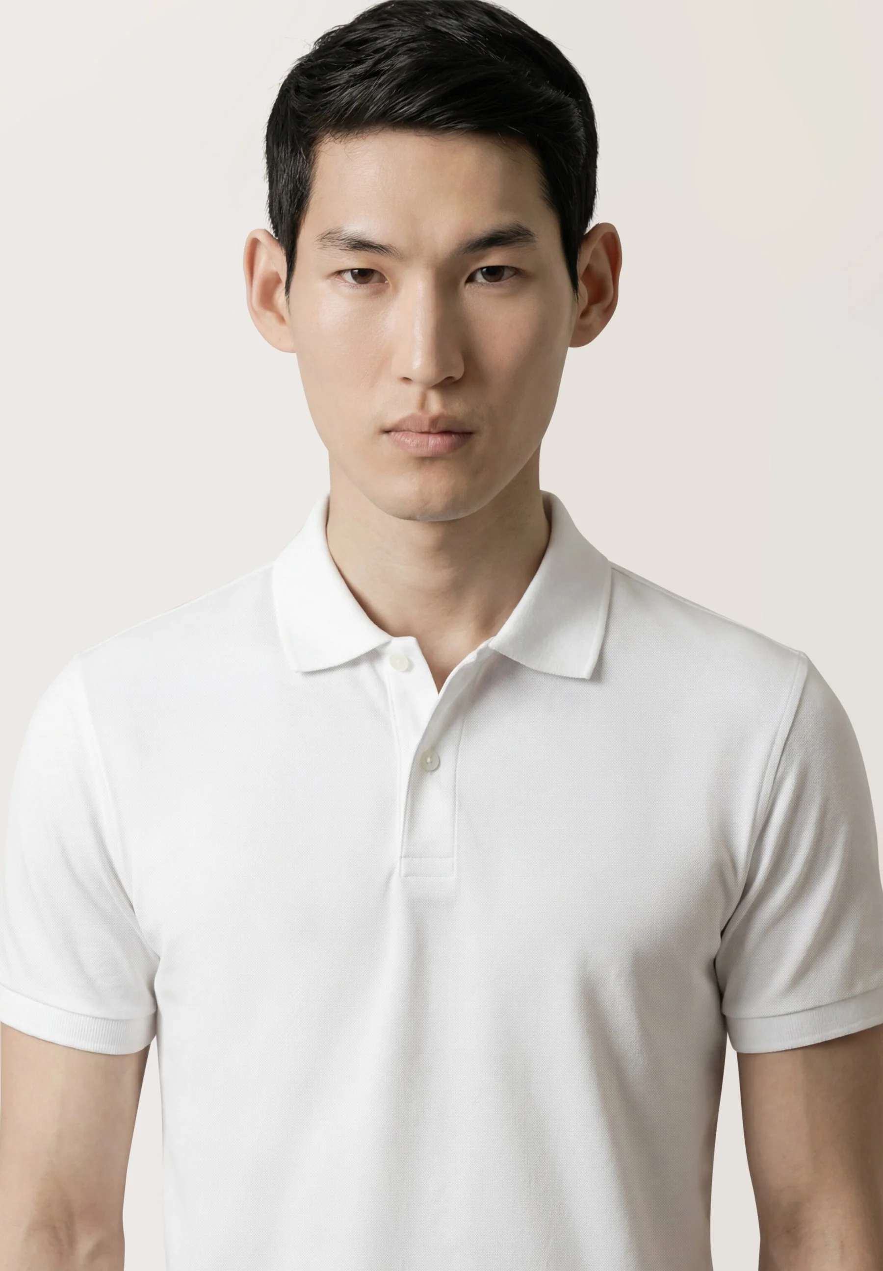 Regular Fit Stretch Piqué Polo Shirt With Self Collar - Image 15
