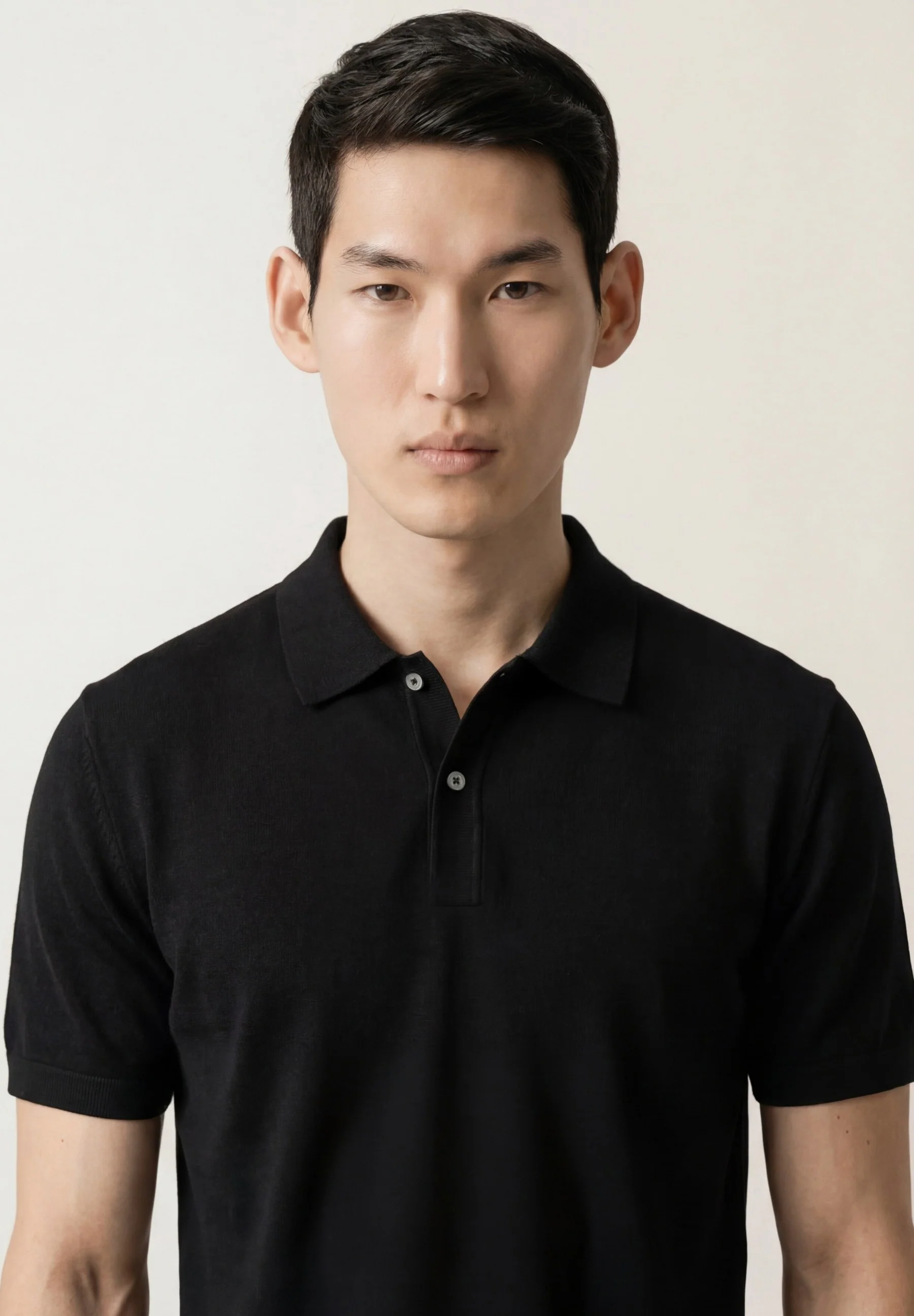Regular Fit Stretch Piqué Polo Shirt With Self Collar - Image 2