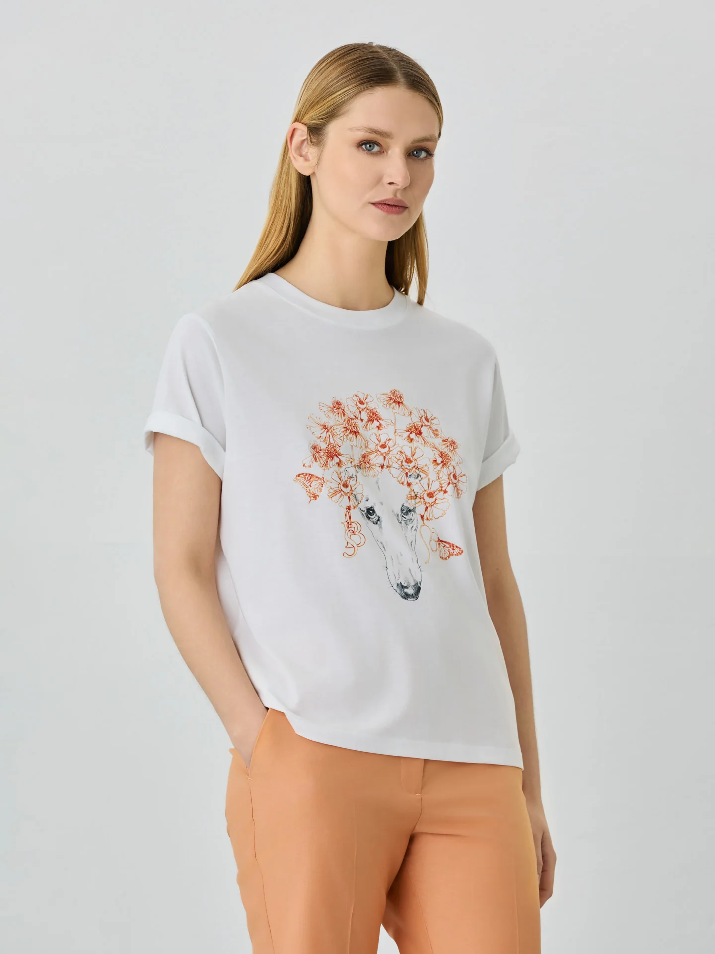 Regular Fit T-shirt In Organic Cotton With Leo Sign - Image 2