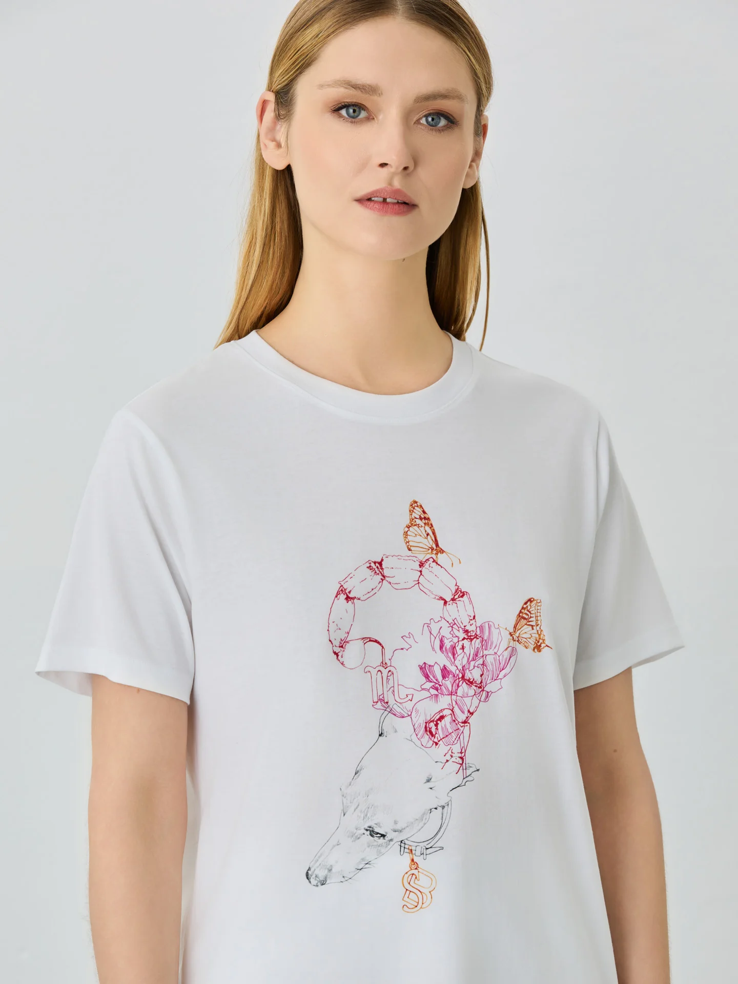 Regular Fit T-shirt In Organic Cotton With Scorpio Sign