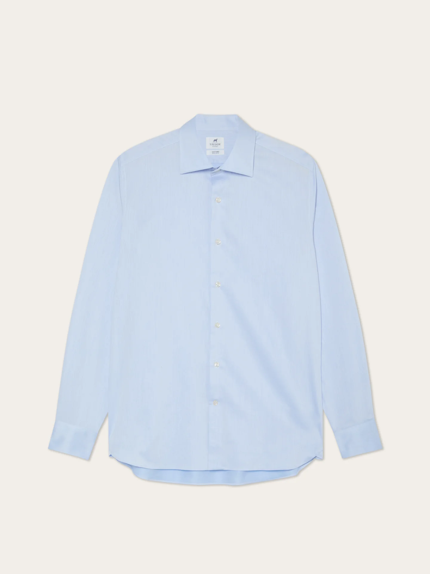 Regular Fit Twill Formal Shirt With Oxford Collar And Double Cuff - Image 5