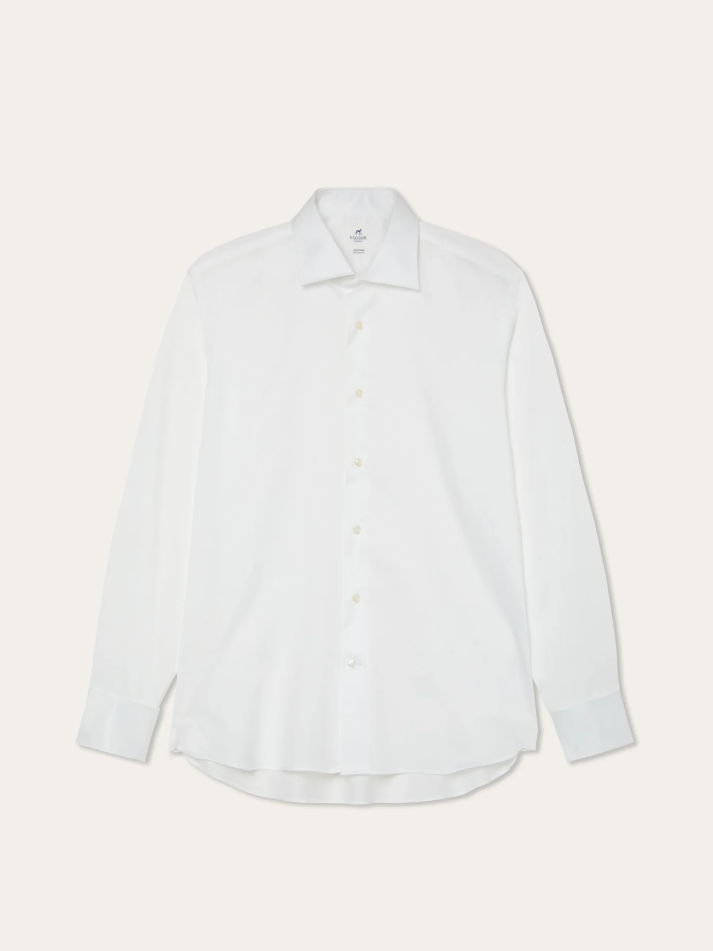 Regular Fit Twill Formal Shirt With Oxford Collar And Double Cuff - Image 4