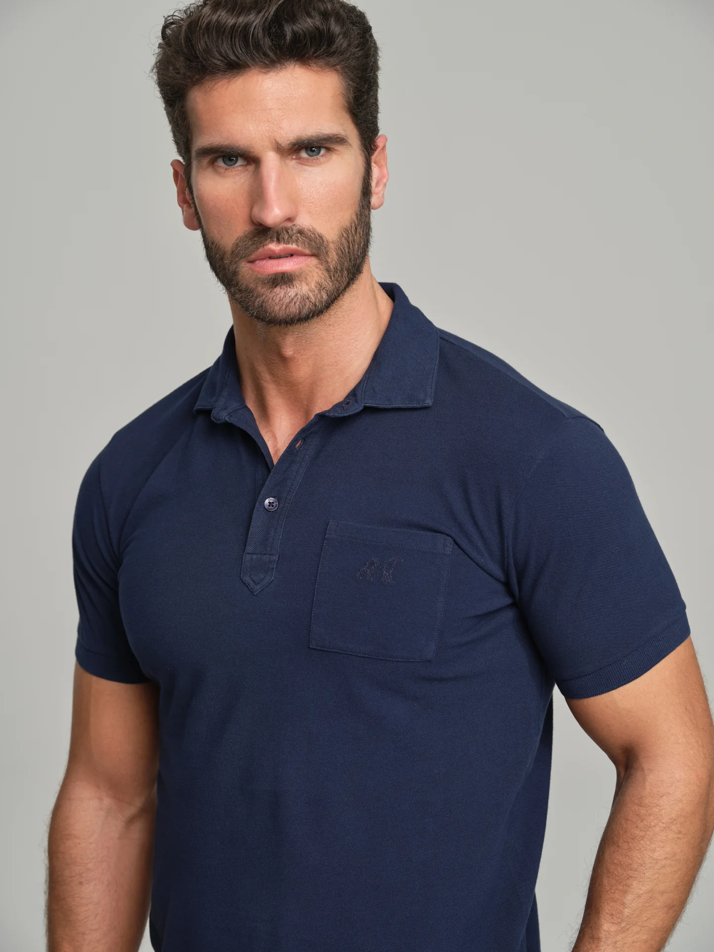 Relax garment dye piquet polo shirt - Image 3