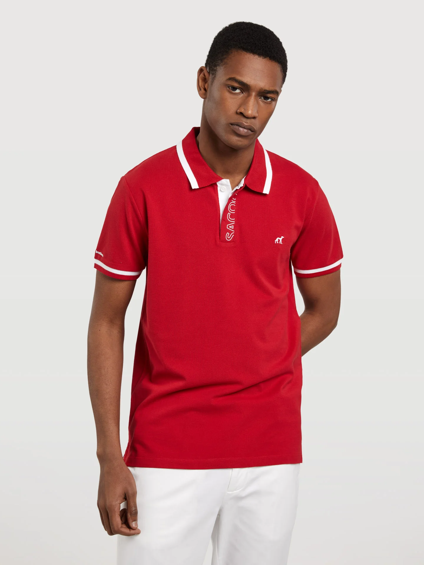 Respekt Polo Piqué Shirt With Branding On Placket - Image 10