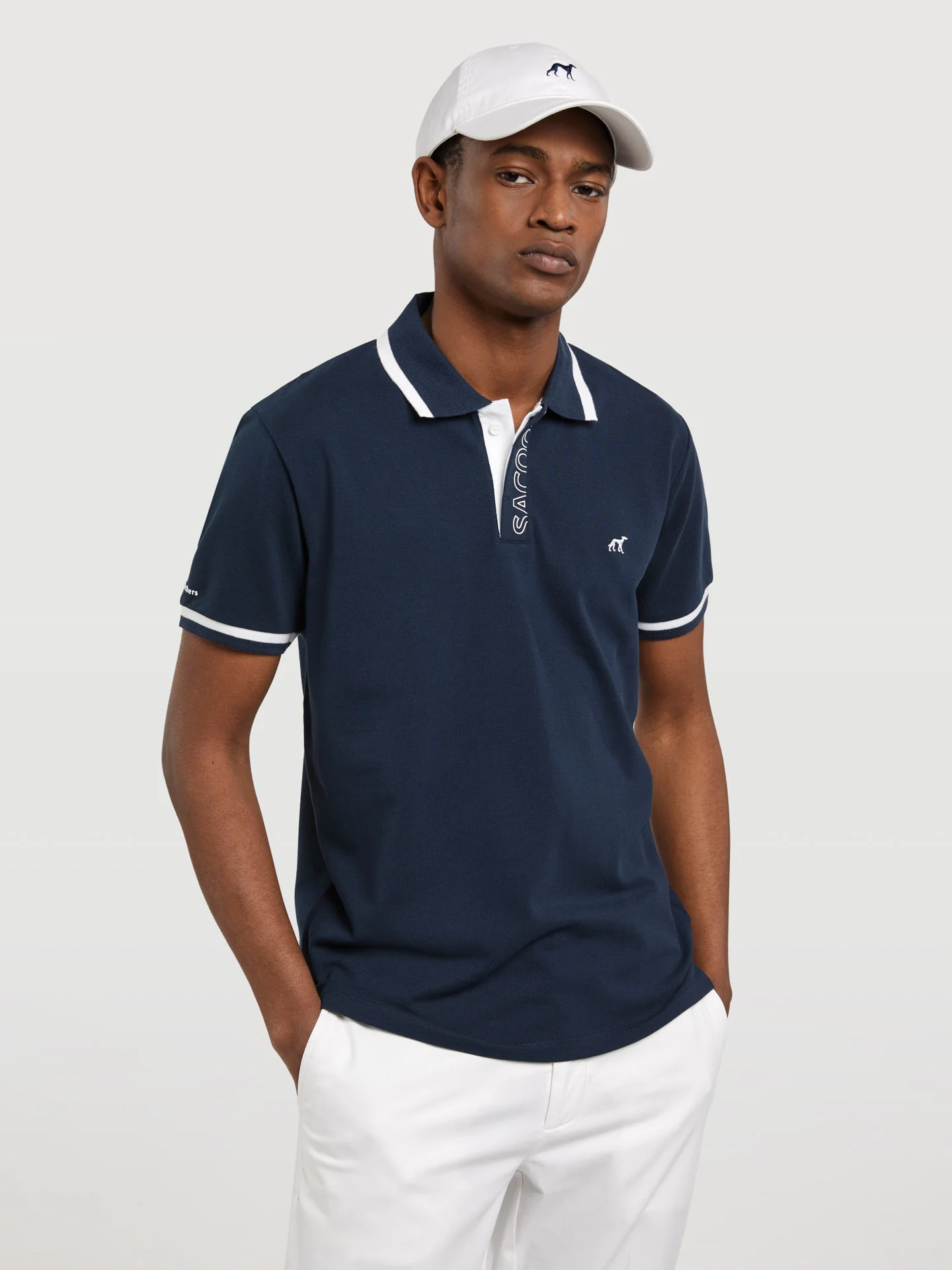 Respekt Polo Piqué Shirt With Branding On Placket - Image 4