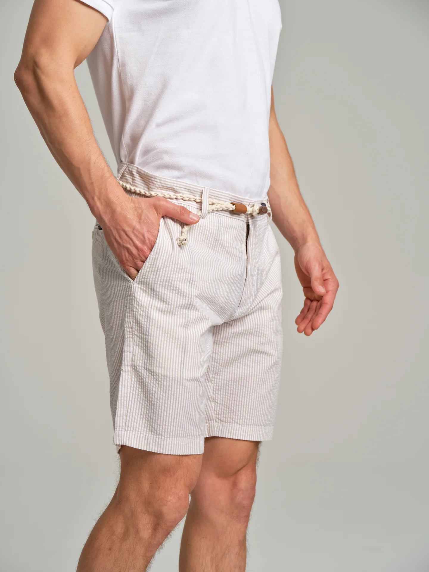 Respekt' Seersucker bermuda shorts - Image 11