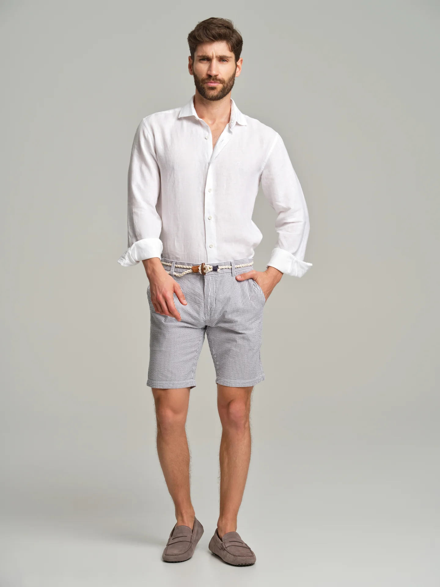 Respekt' Seersucker bermuda shorts - Image 15