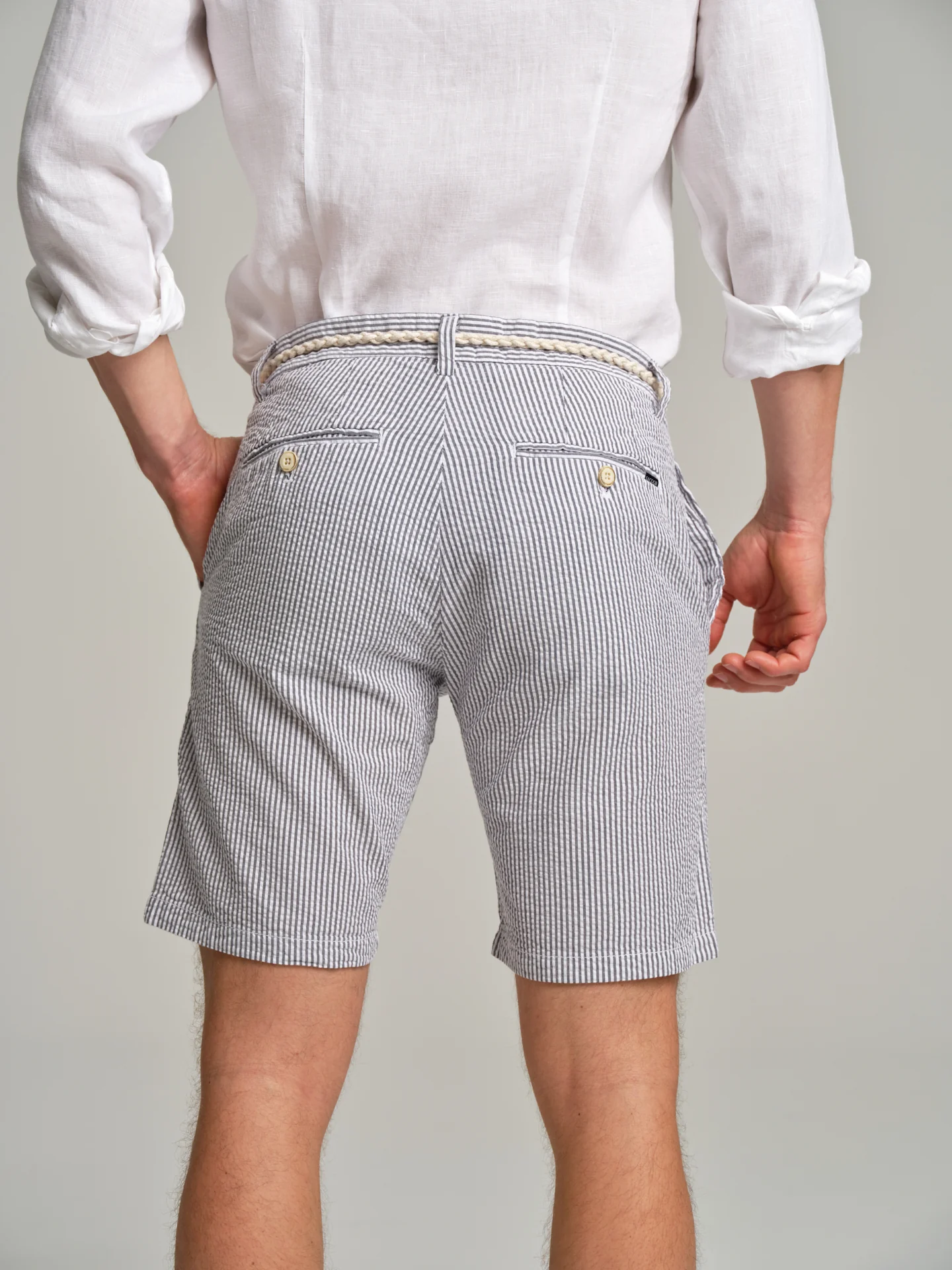 Respekt' Seersucker bermuda shorts - Image 18
