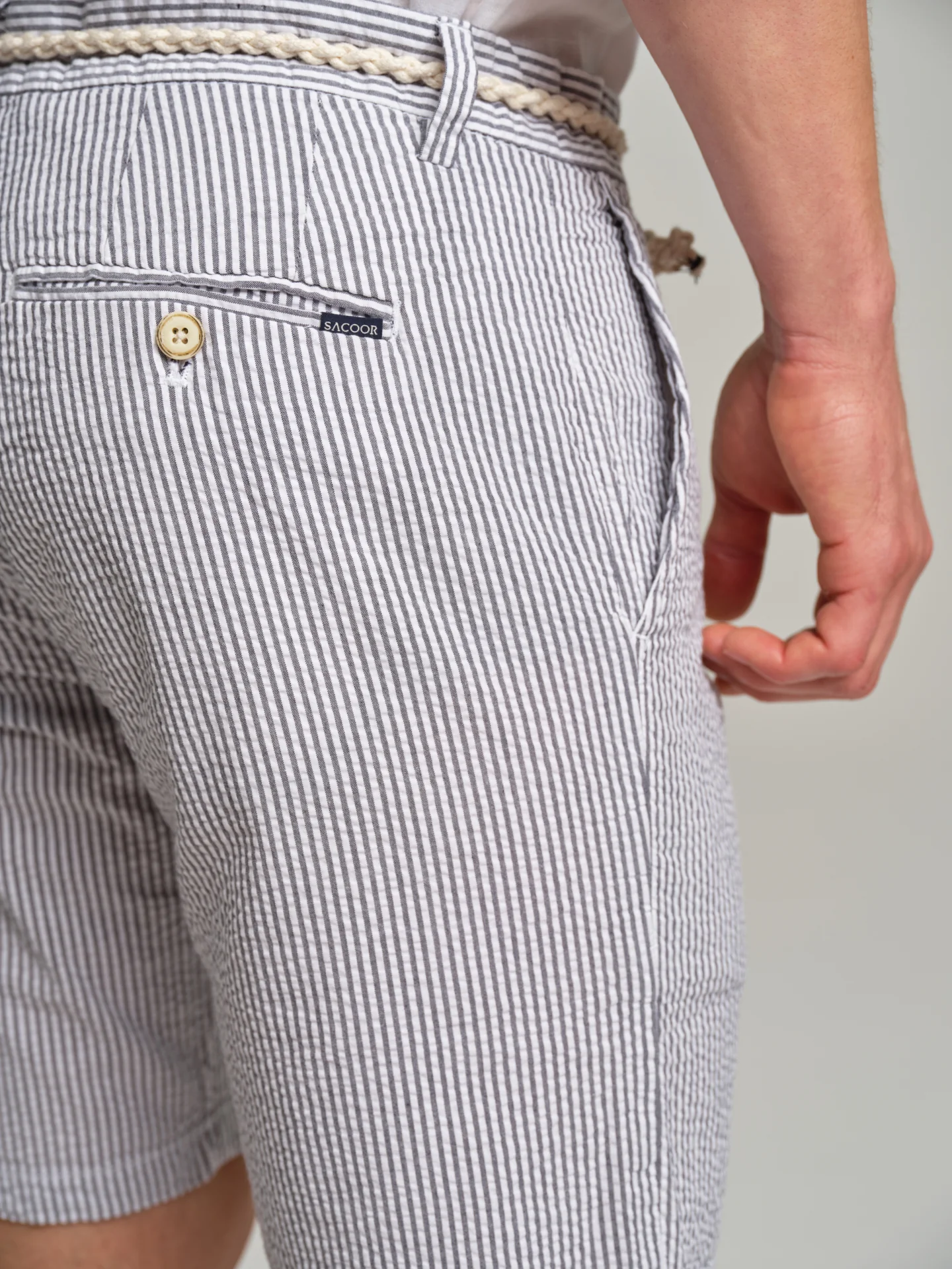 Respekt' Seersucker bermuda shorts - Image 19