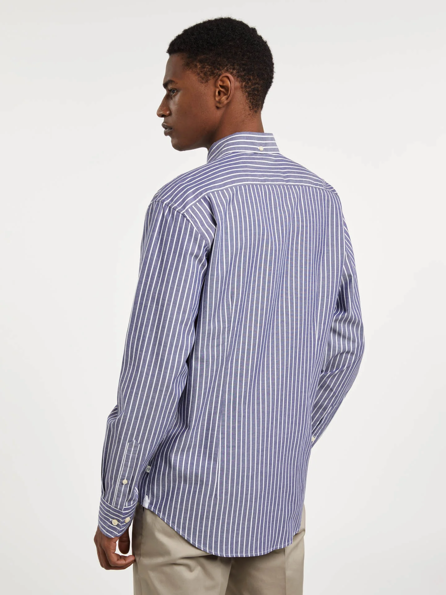Respekt slim fit striped oxford shirt - Image 3