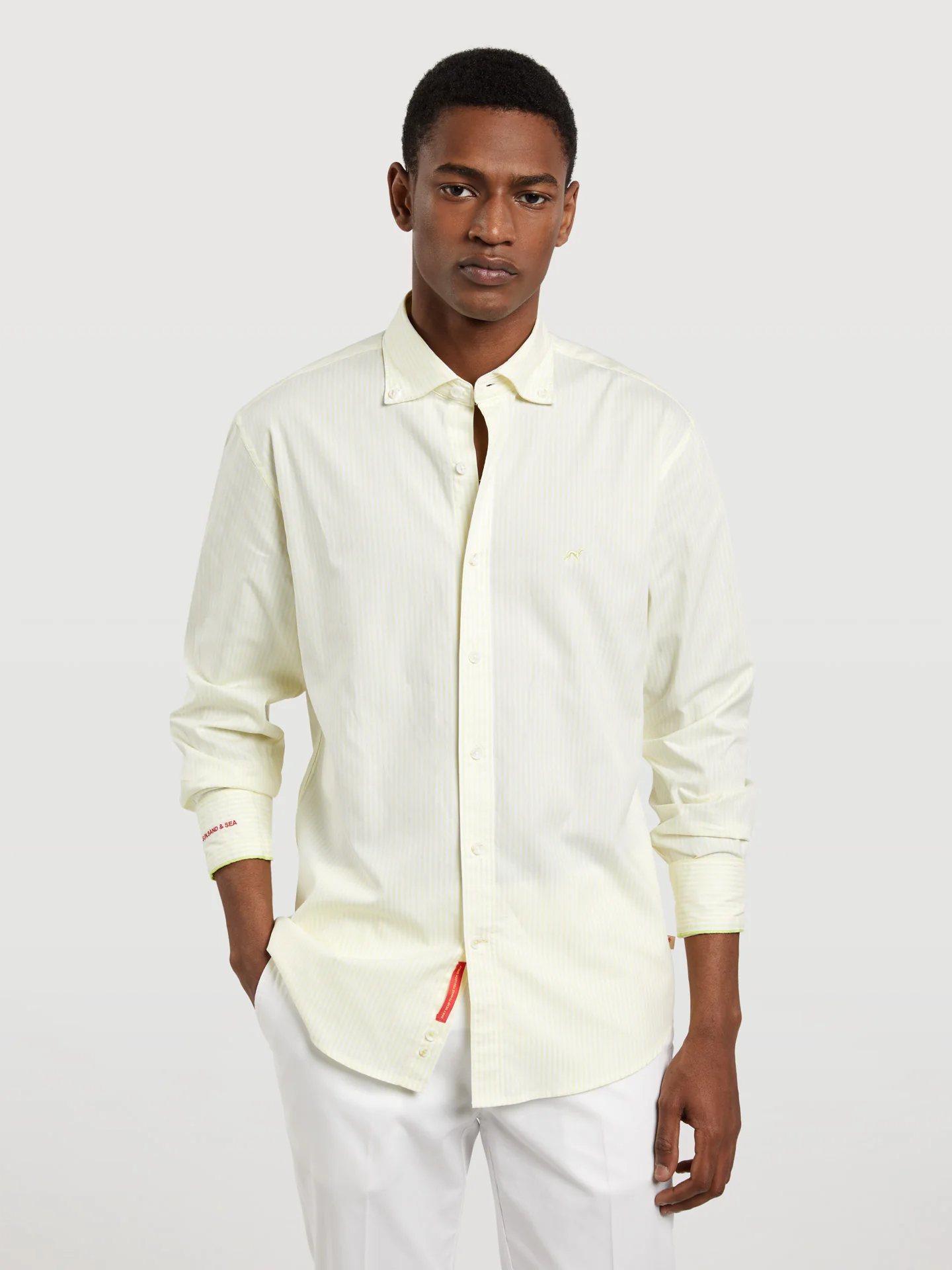 Respekt slim fit striped oxford shirt