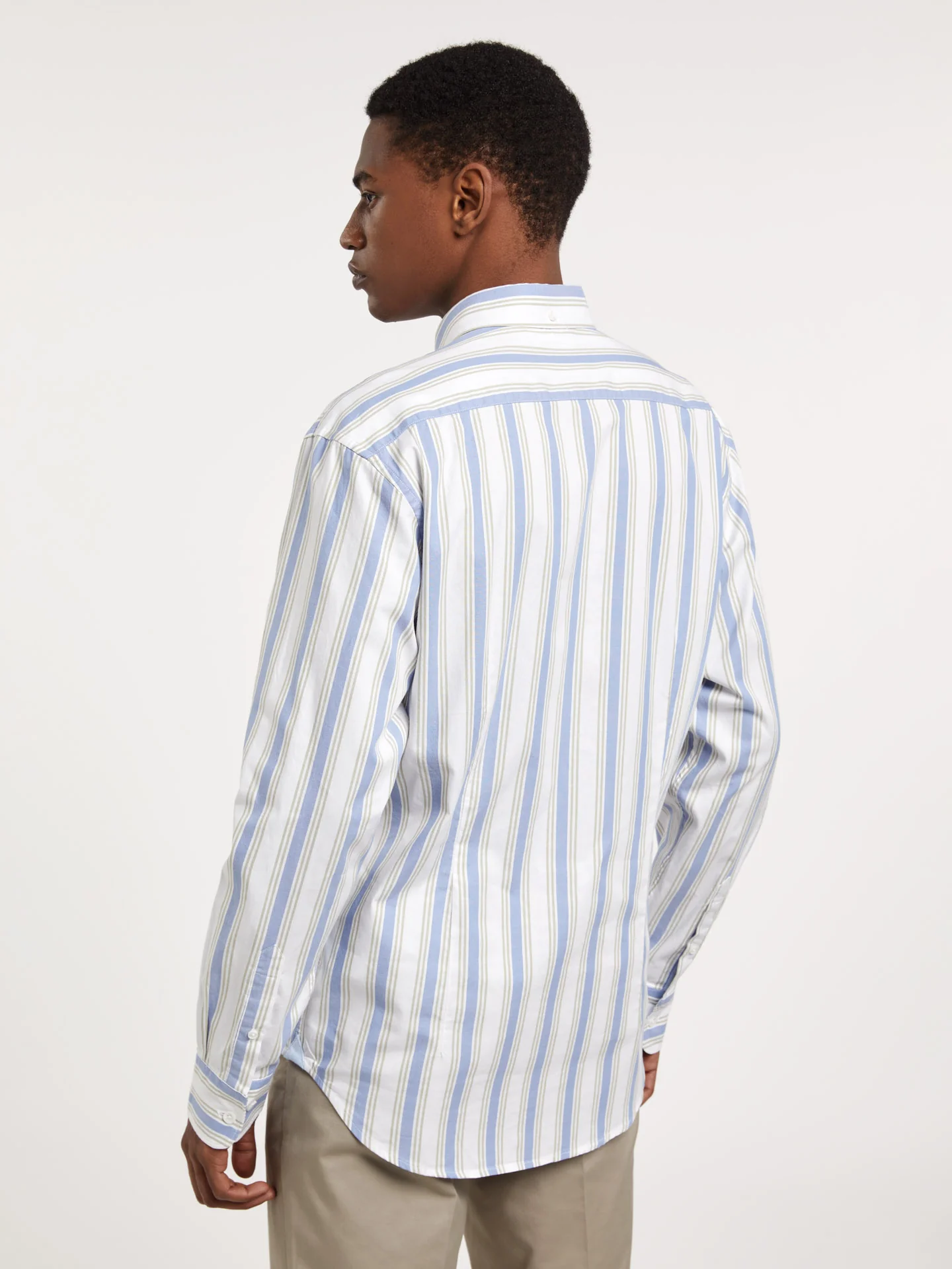 Respekt slim fit striped oxford shirt - Image 3