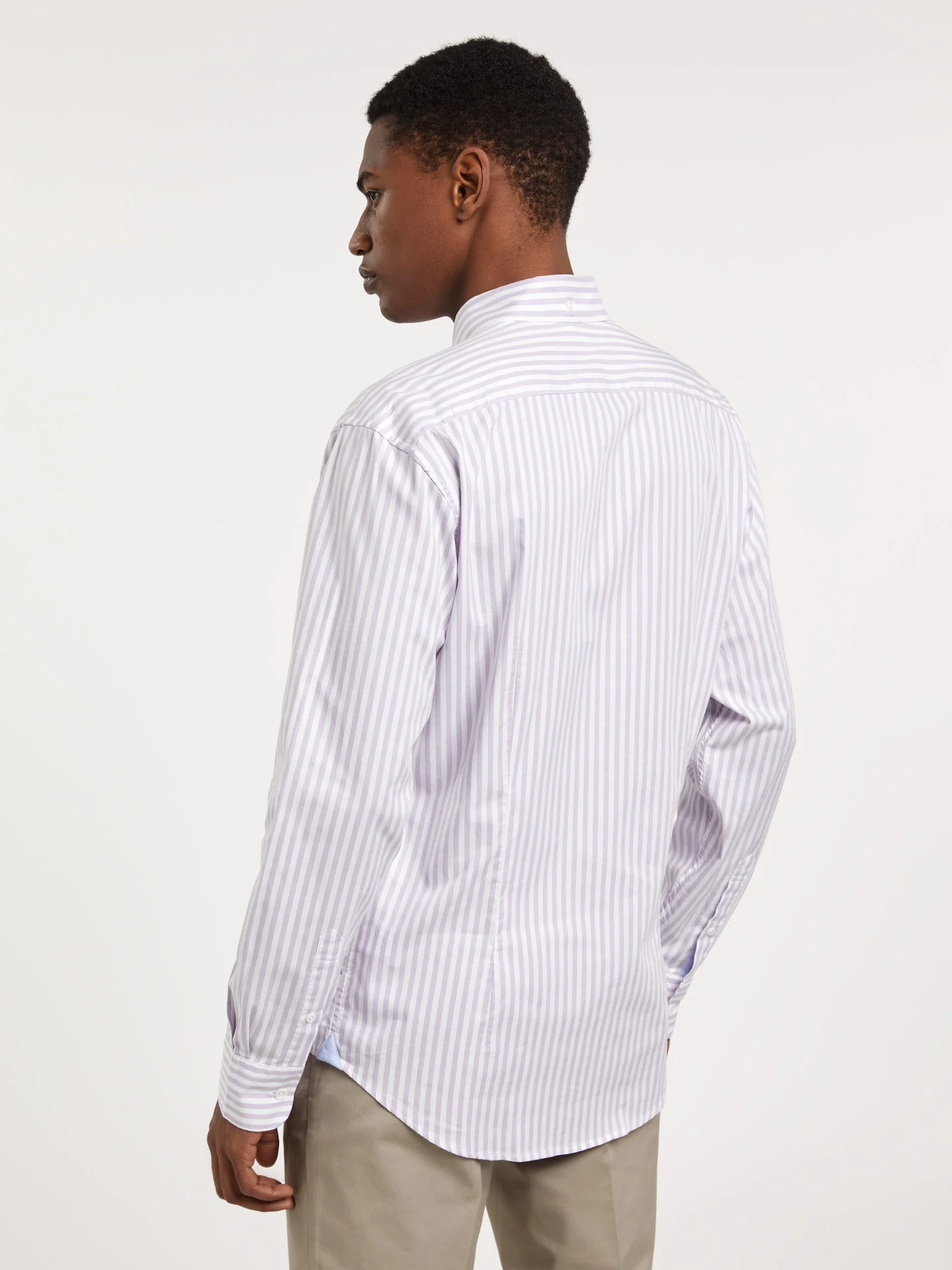 Respekt slim fit striped oxford shirt - Image 3