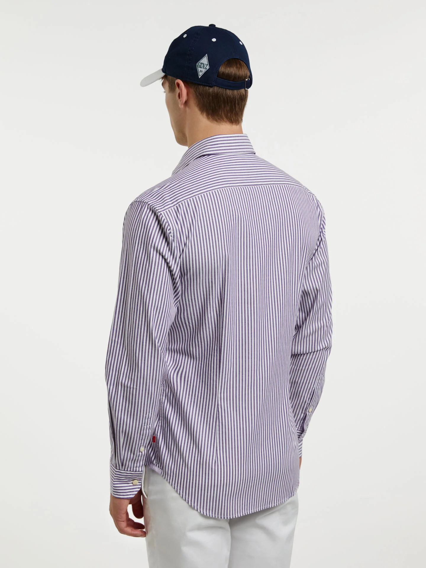 Respekt slim fit striped oxford shirt - Image 3