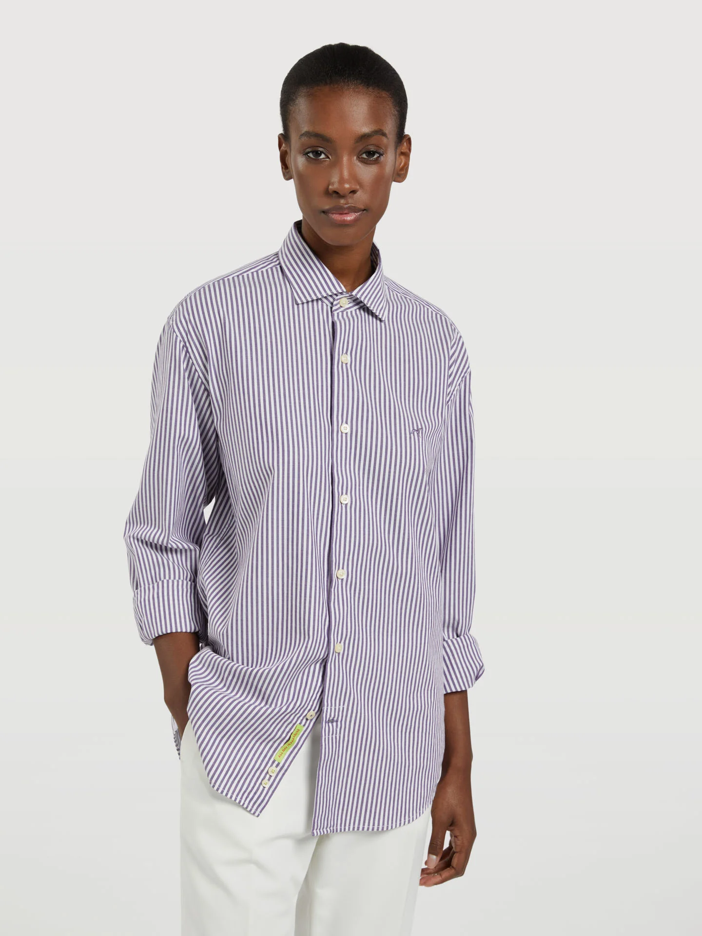 Respekt slim fit striped oxford shirt - Image 4