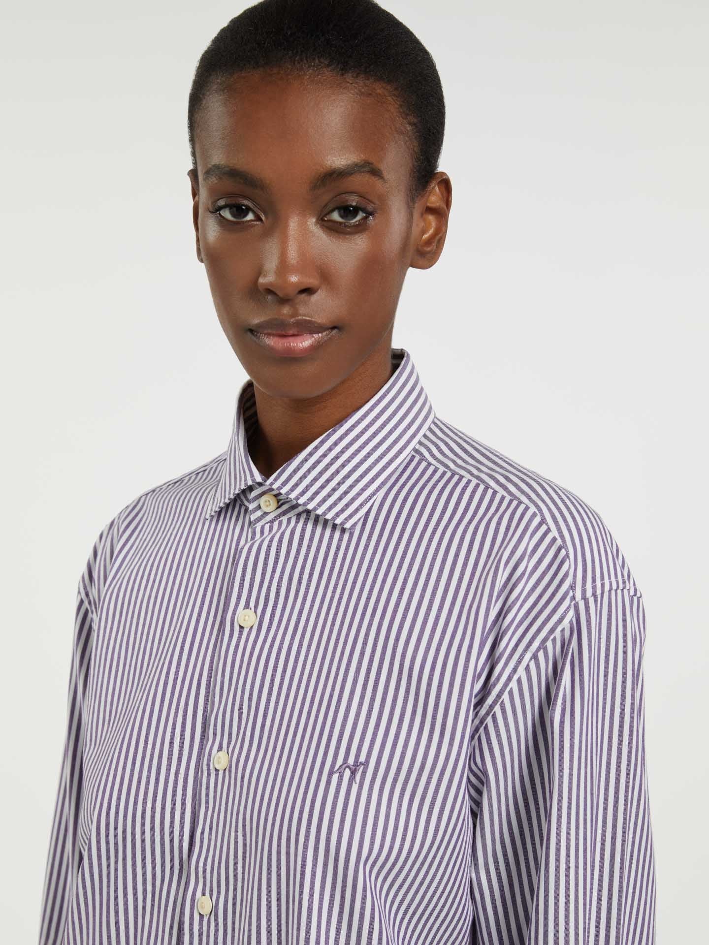 Respekt slim fit striped oxford shirt - Image 5