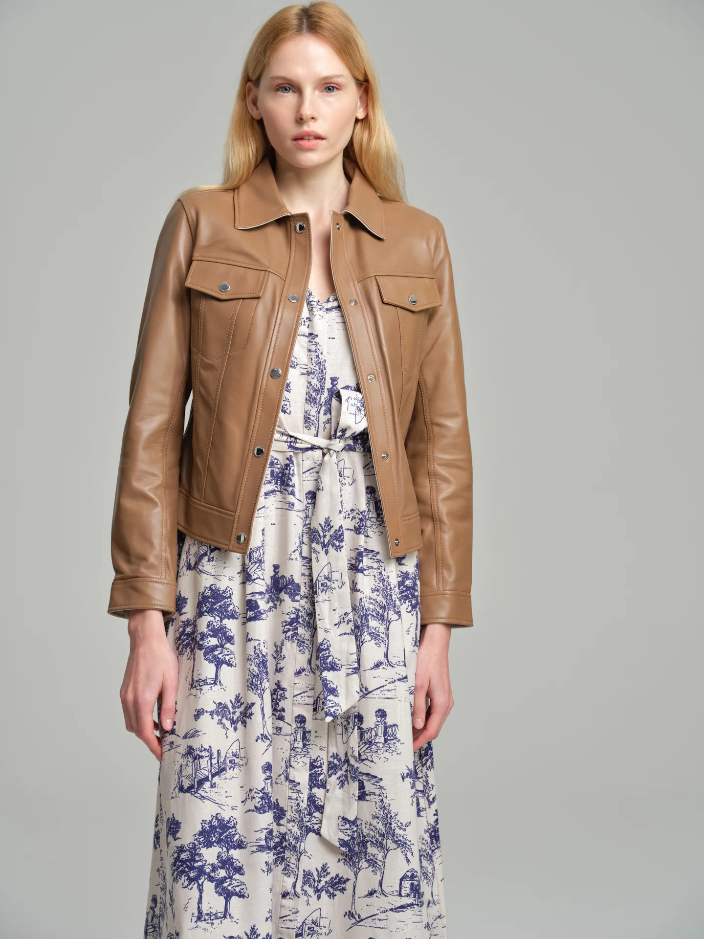 Reversible leather jacket