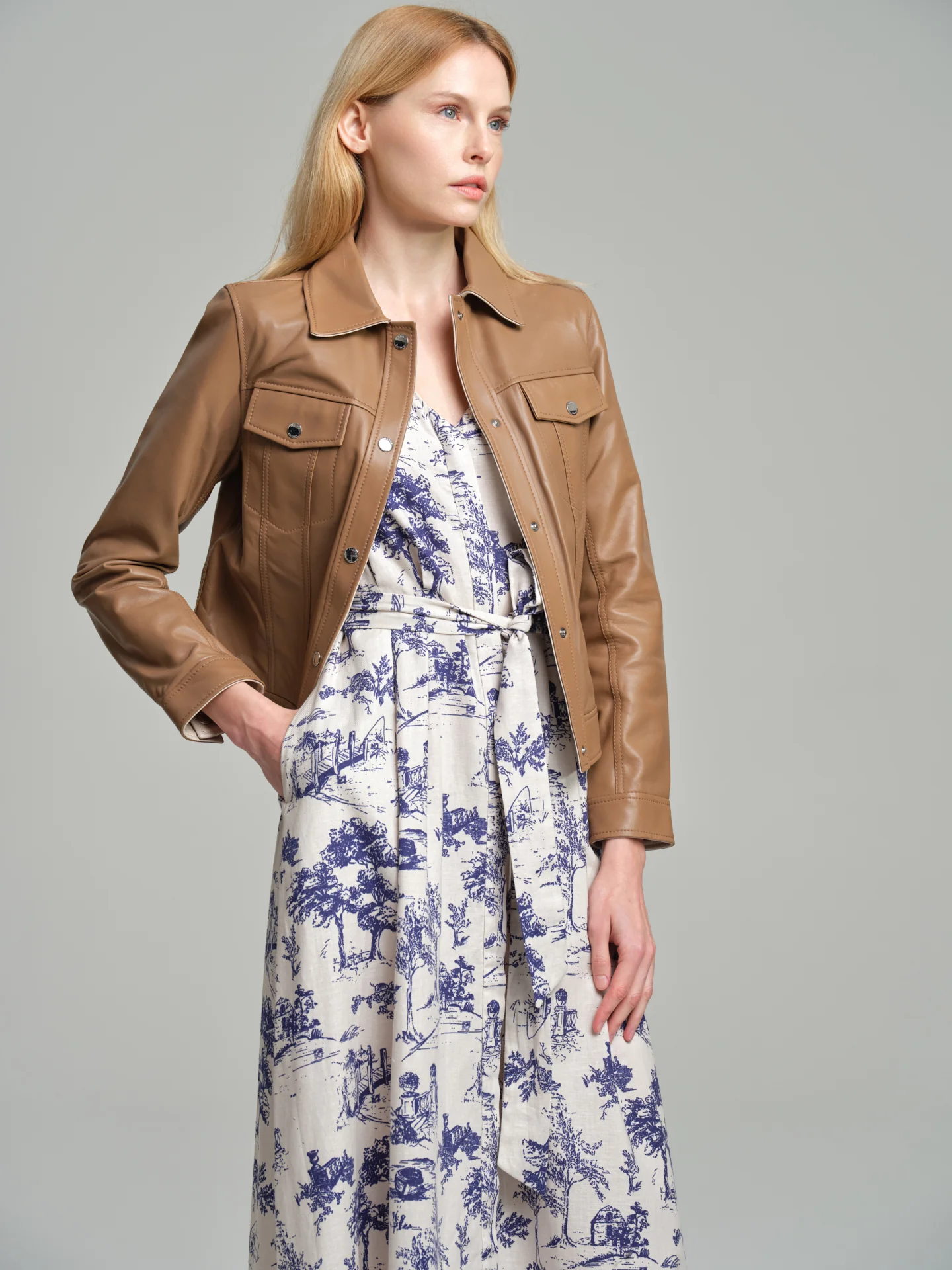 Reversible leather jacket - Image 2