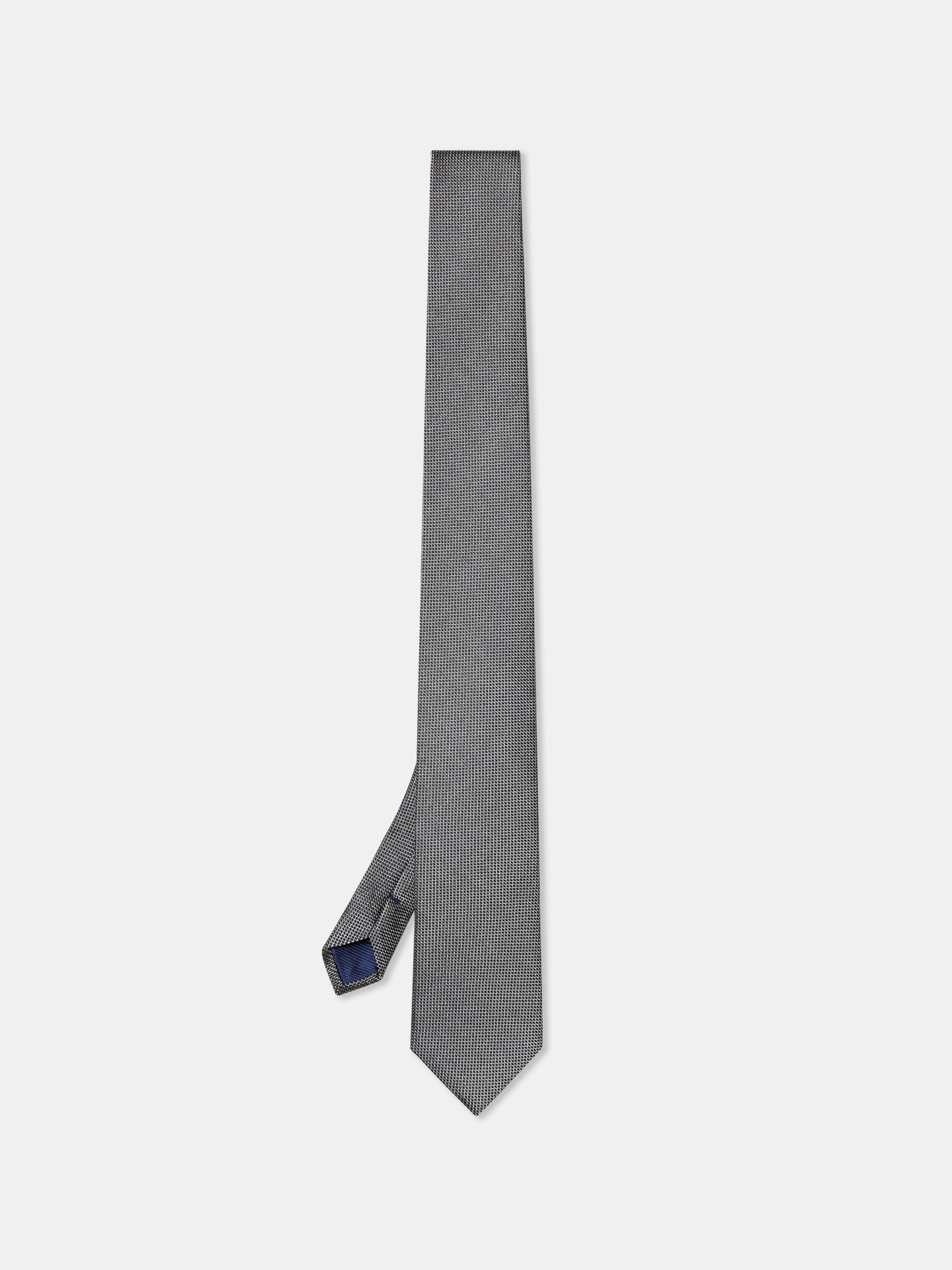 Semi Plain Tie 100% Silk 7,5cm - Image 5