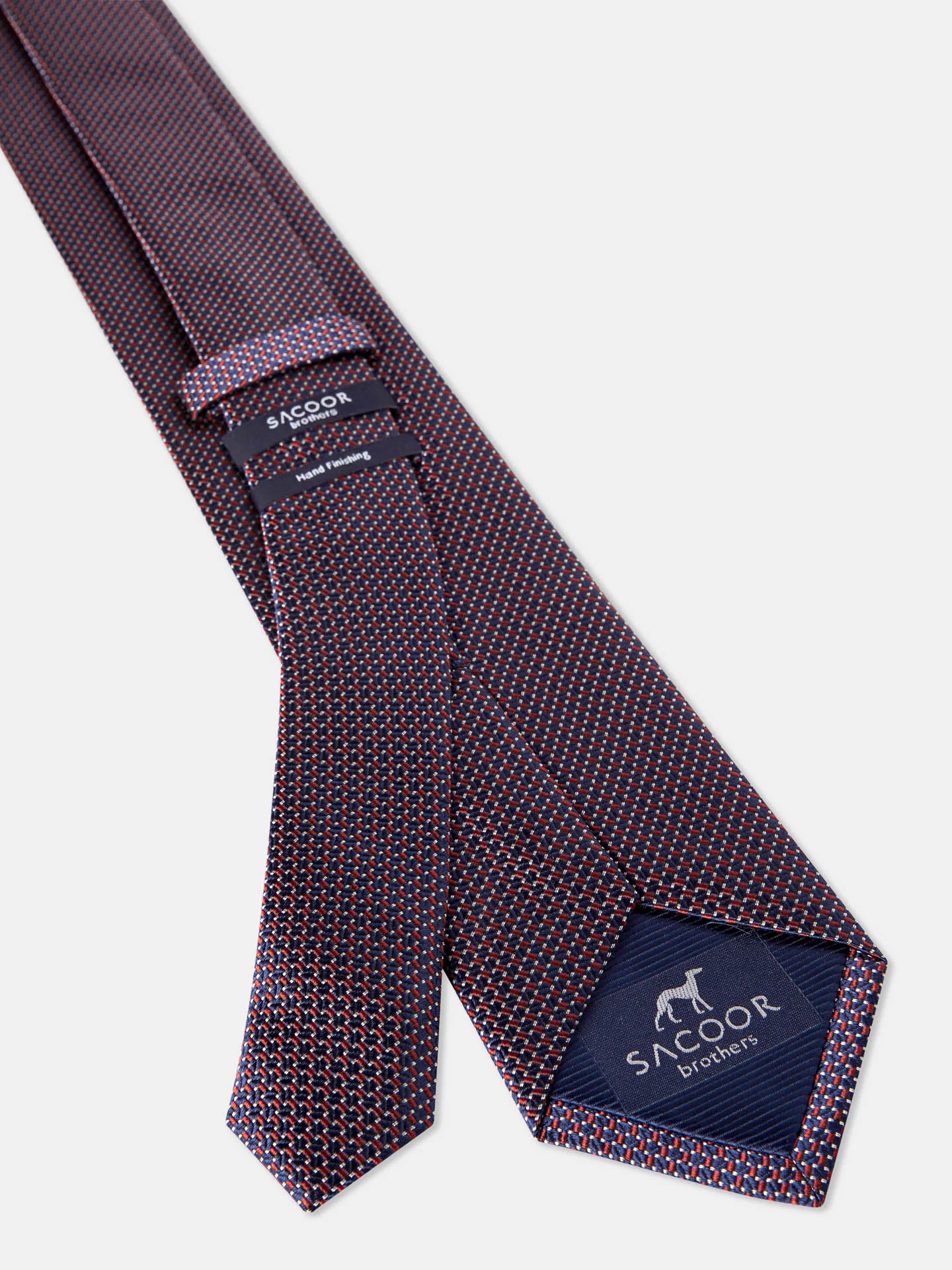 Semi Plain Tie 100% Silk 7,5cm - Image 2